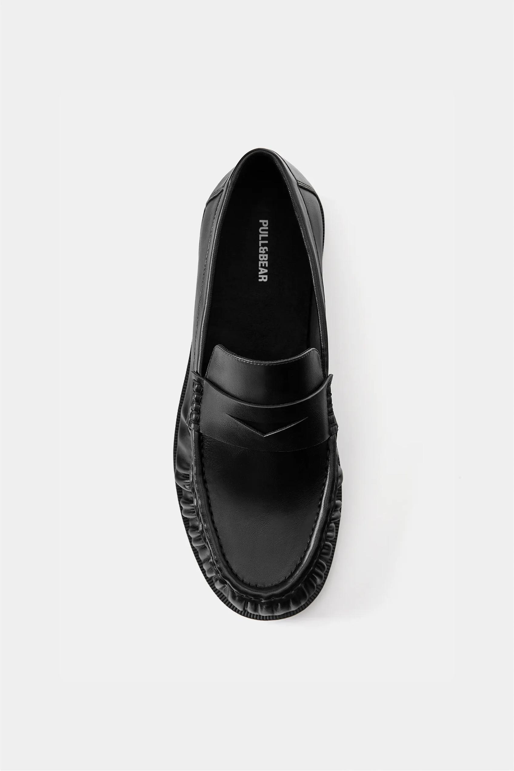 Gathered loafers — Black