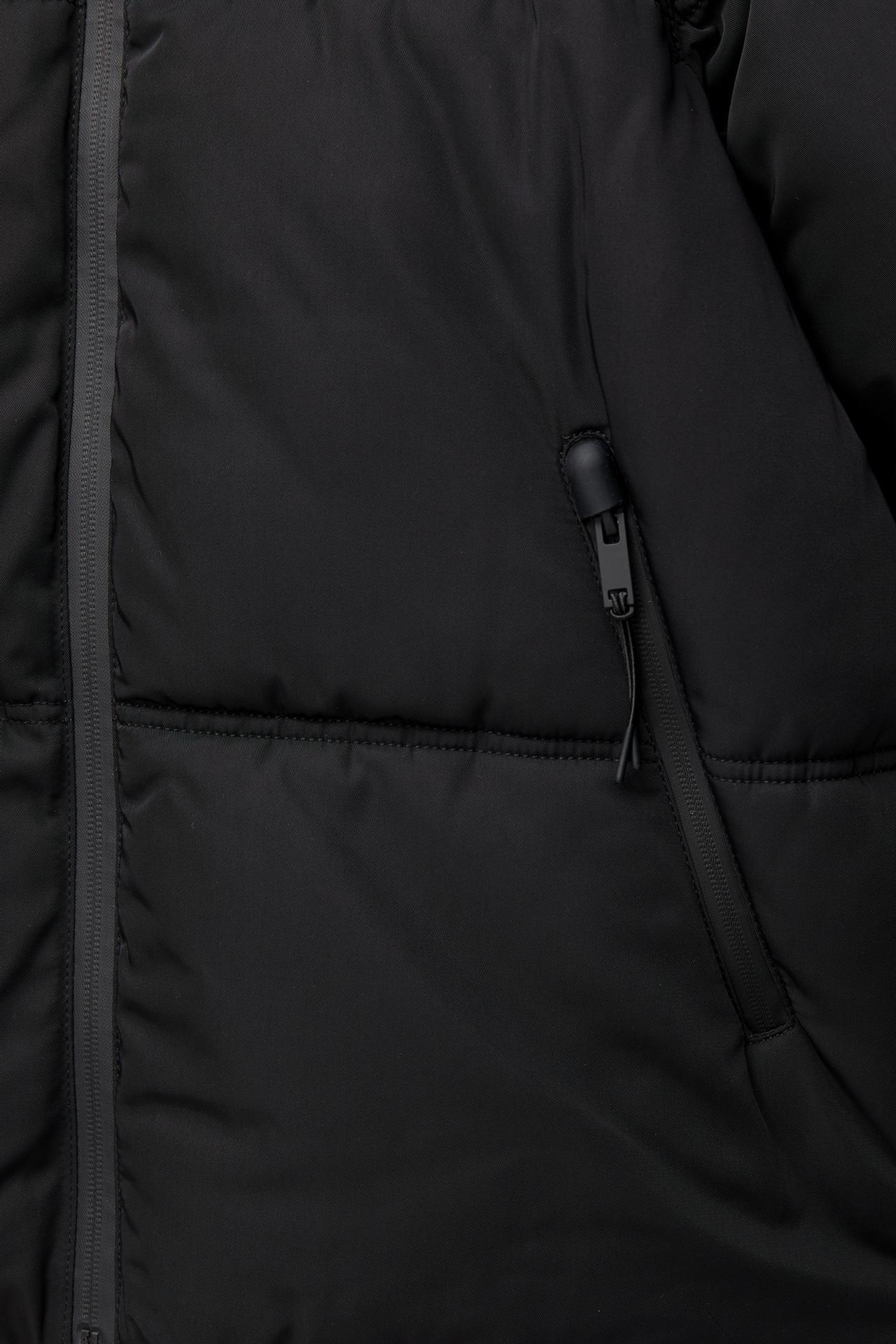 Puffer jacket with hood — Black