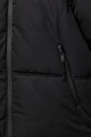 Puffer jacket with hood — Black 2
