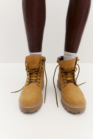 Lace-up boots — Mustard 1