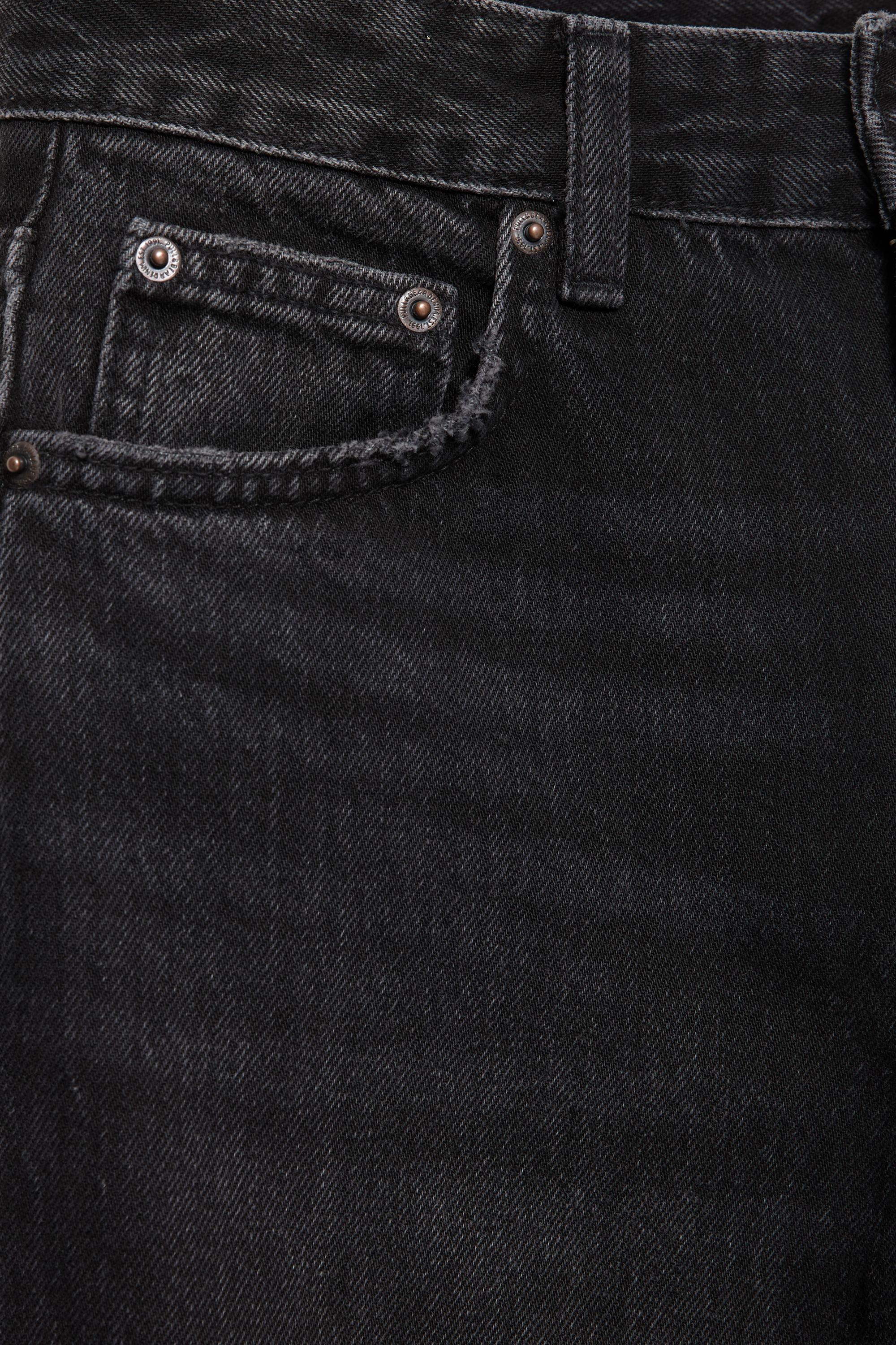 Mid-waist straight-leg jeans — Charcoal