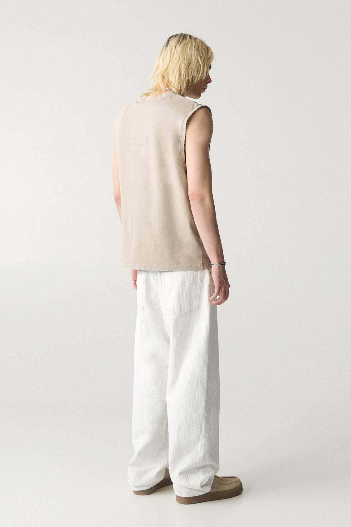 Pantalones Vaqueros Blancos Pantalon Blanco Pull And Bear