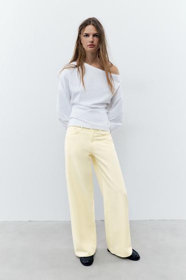 Low-rise baggy jeans — Yellow 1