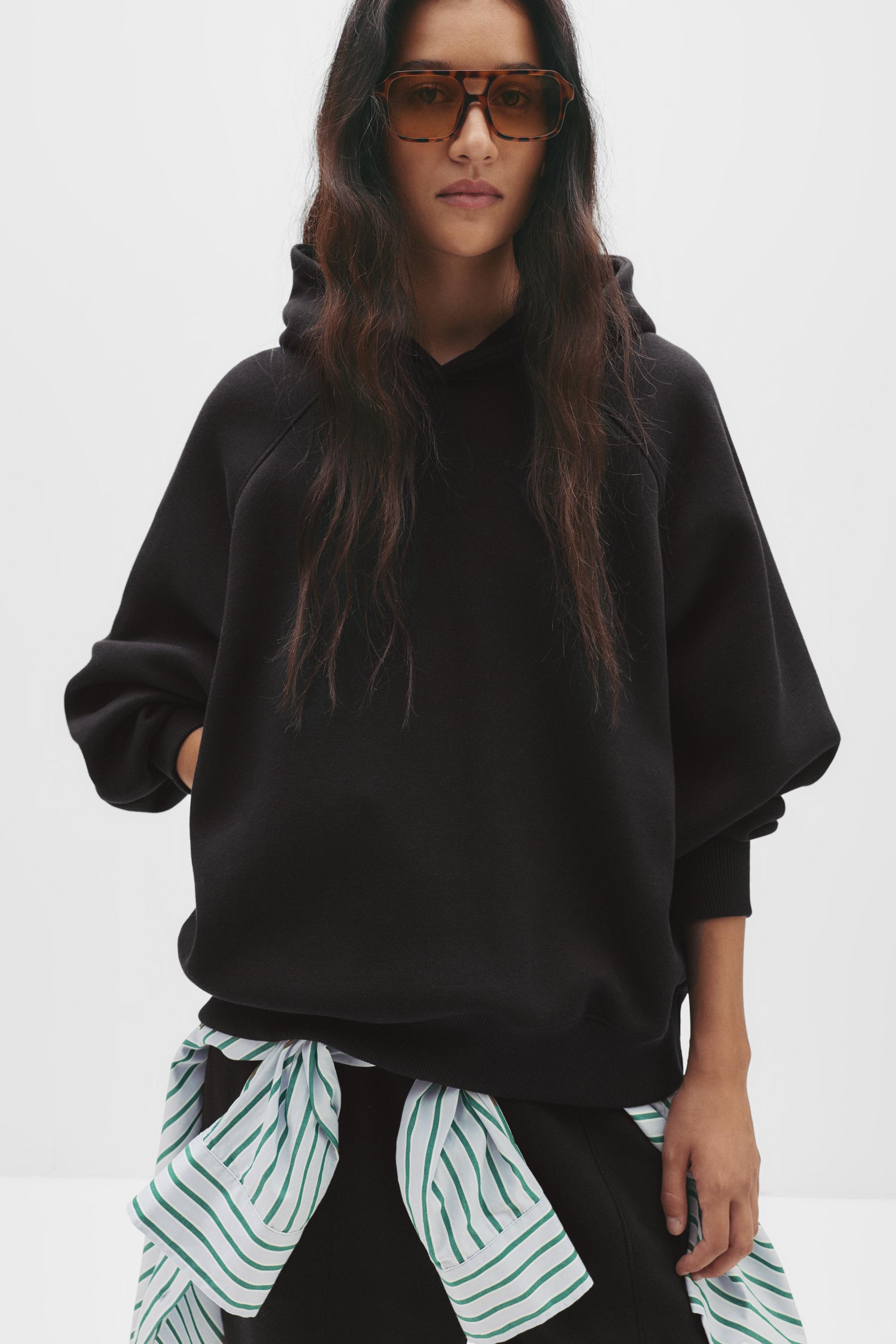 Oversize kapüşonlu sweatshirt - Görsel 21