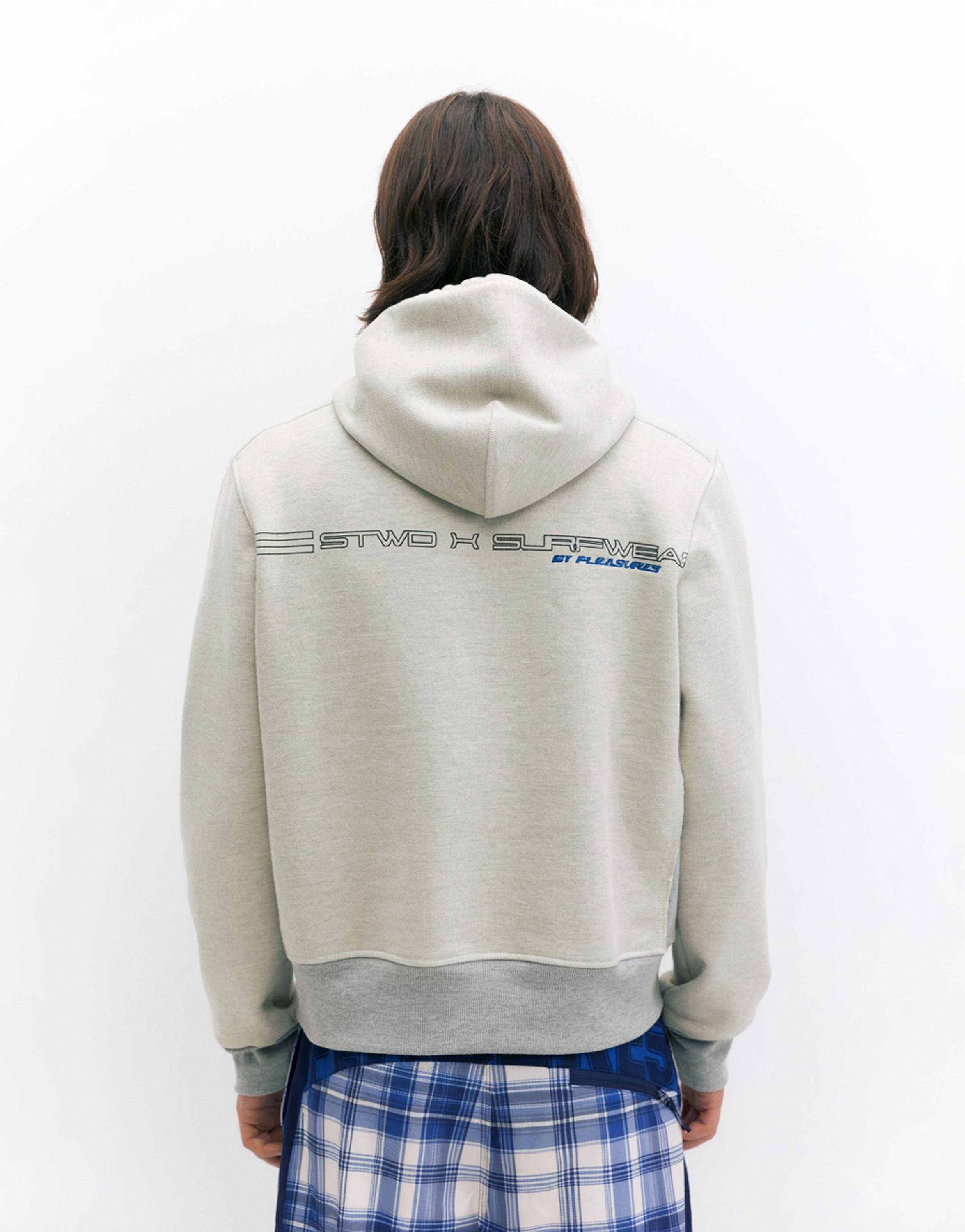 Pleasures x STWD hoodie — Grey/Camel