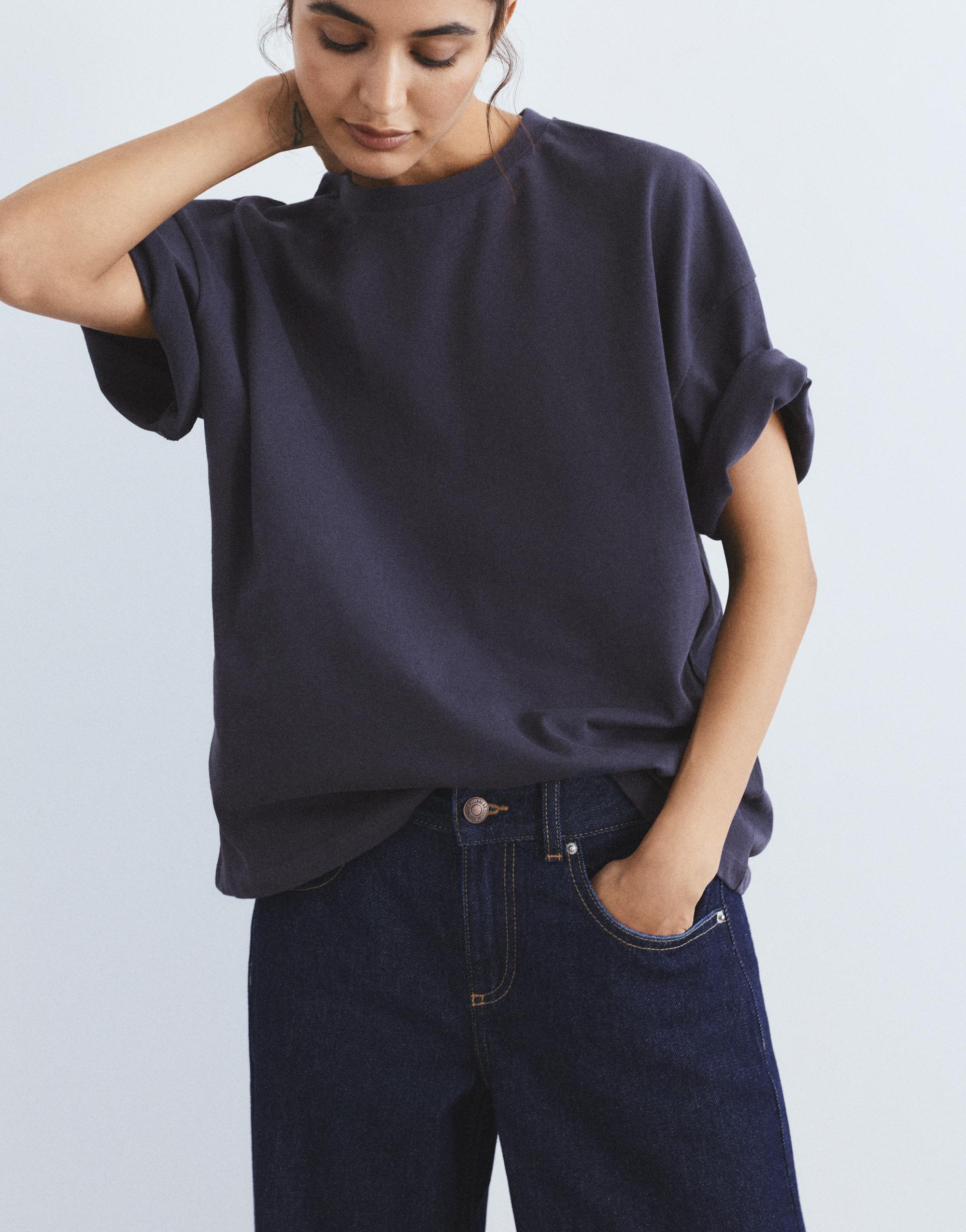 Oversize short sleeve T-shirt — Navy