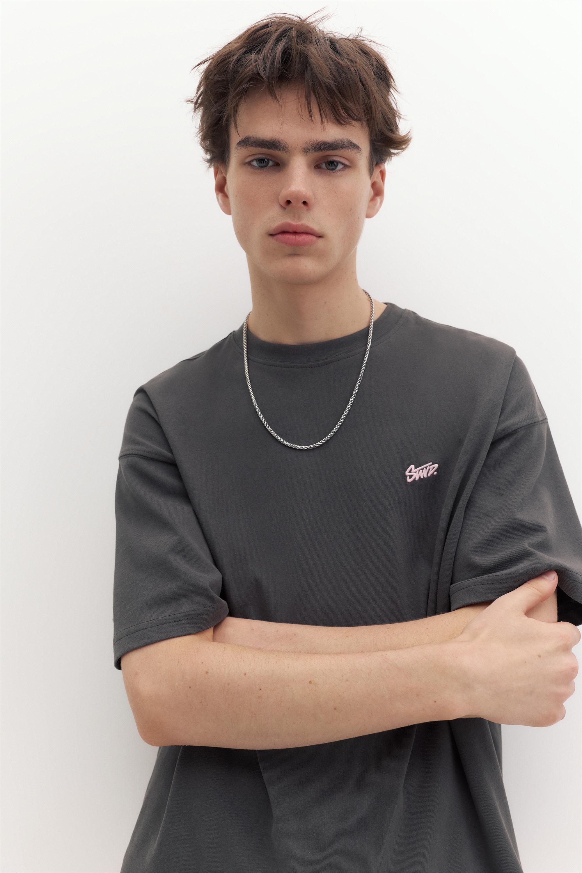STWD logo boxy T-shirt — Grey
