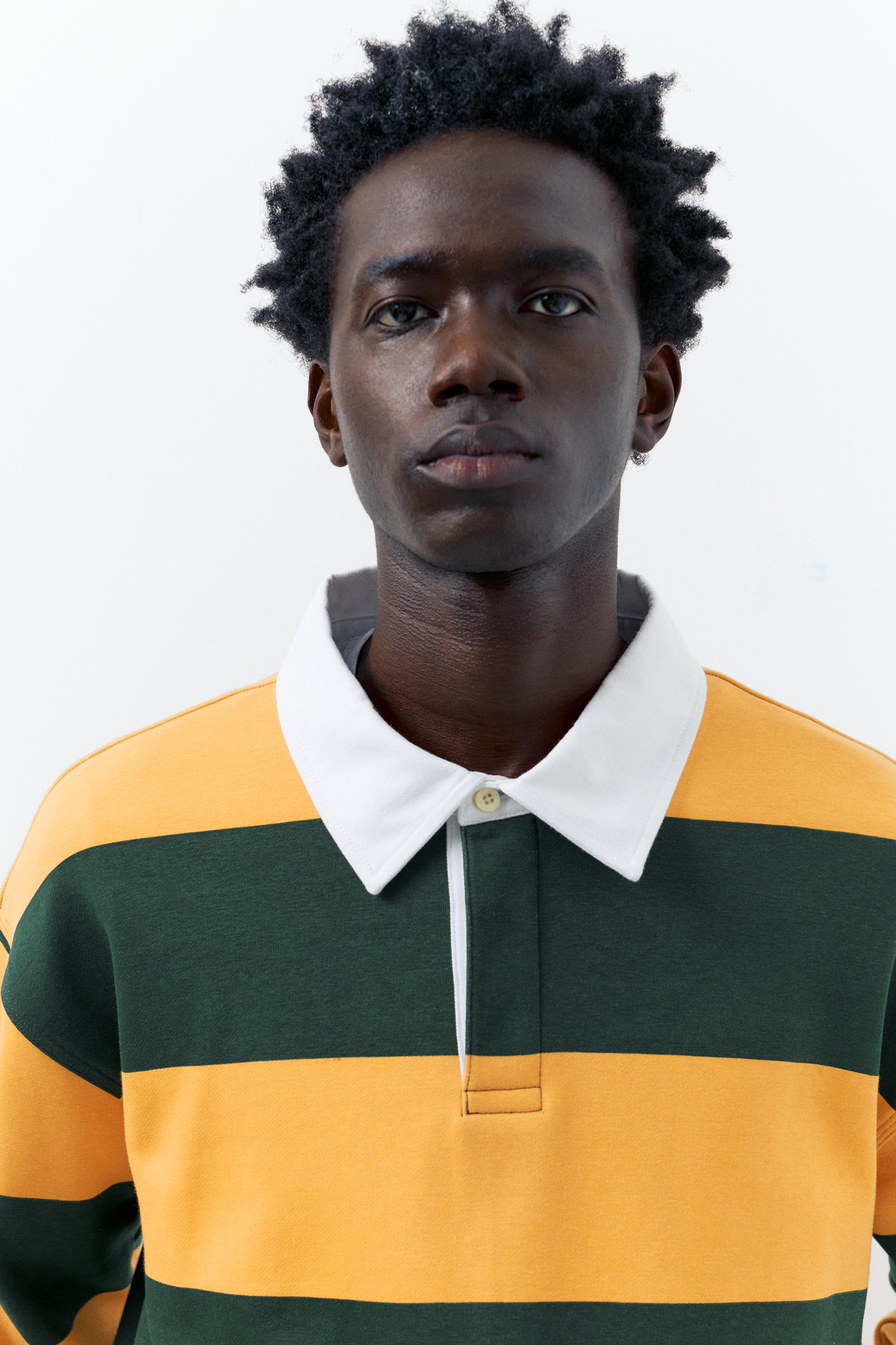 Çizgili uzun kollu polo - Görsel 6