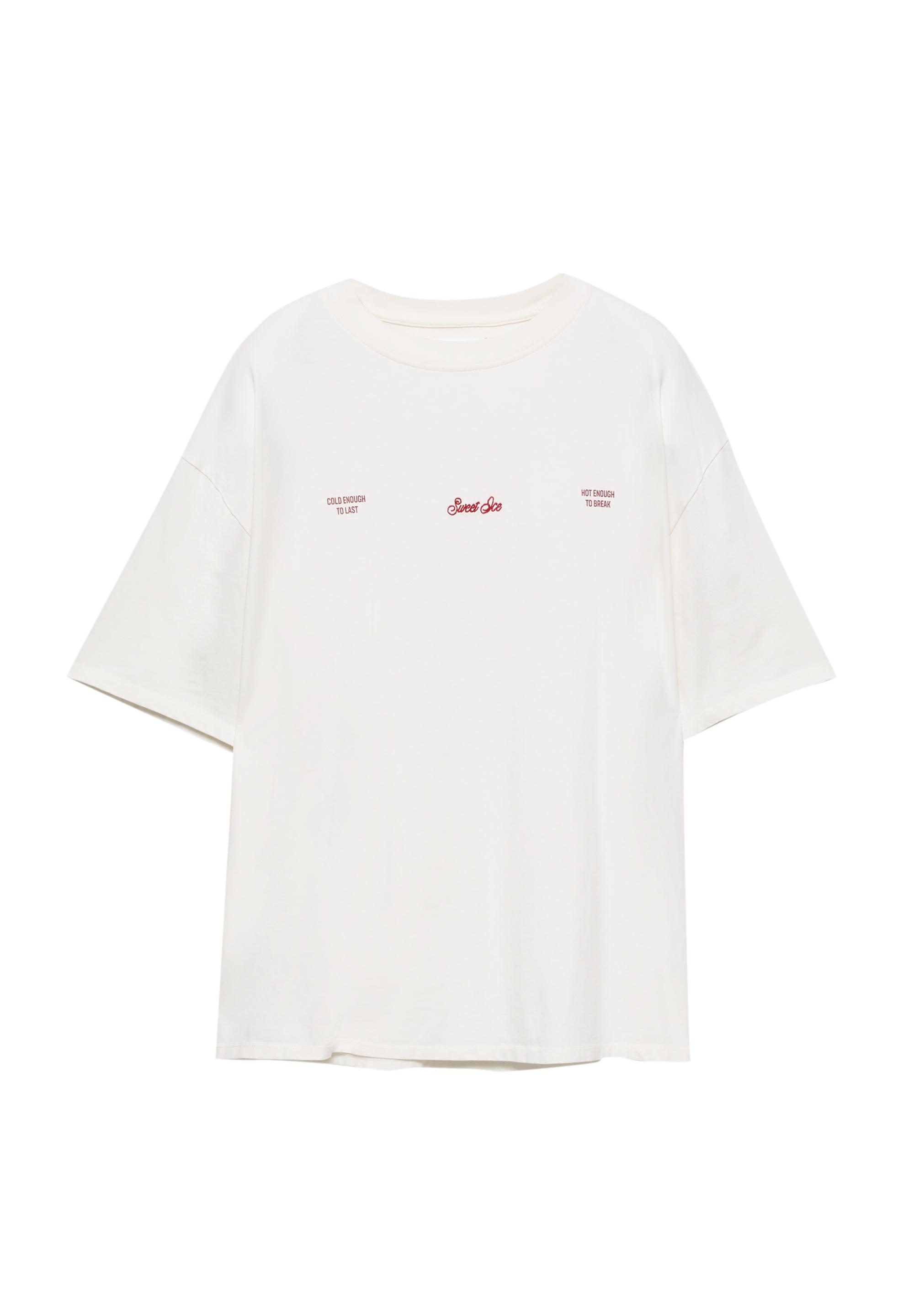 Kalp grafik baskılı t-shirt - Görsel 5