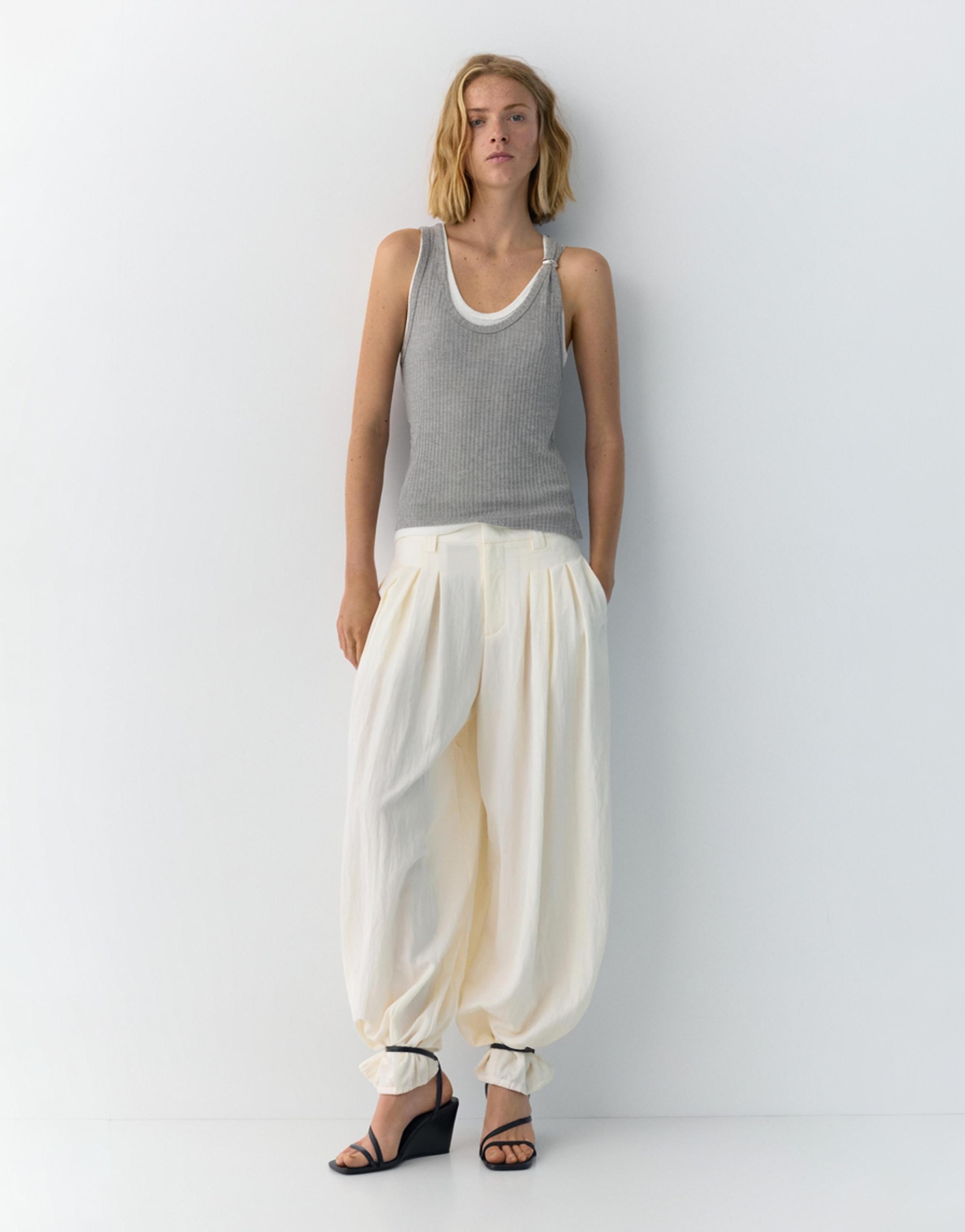 Pensi detaylı şalvar pantolon - Görsel 19