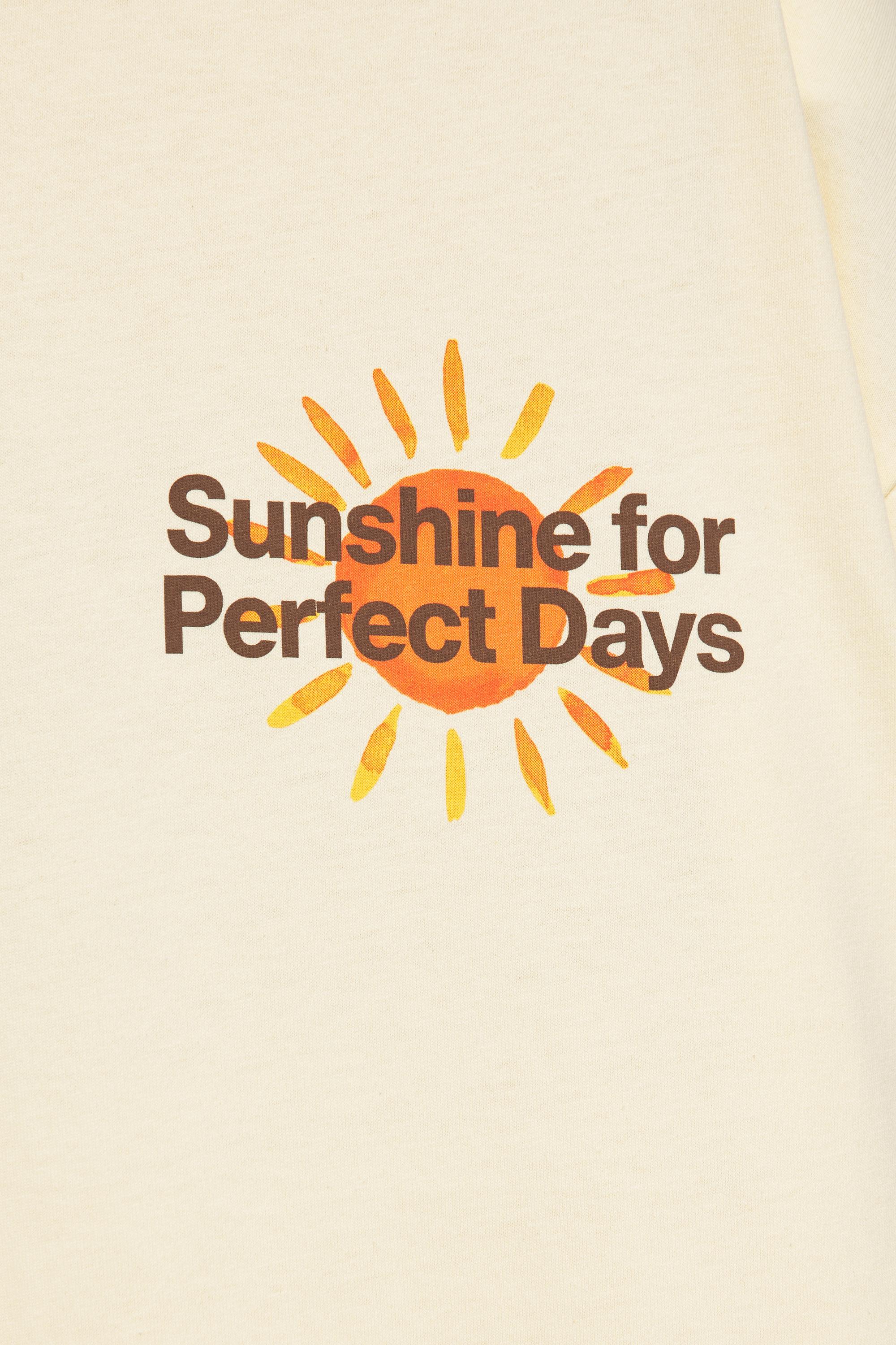 Oversize sun graphic T-shirt — Yellow