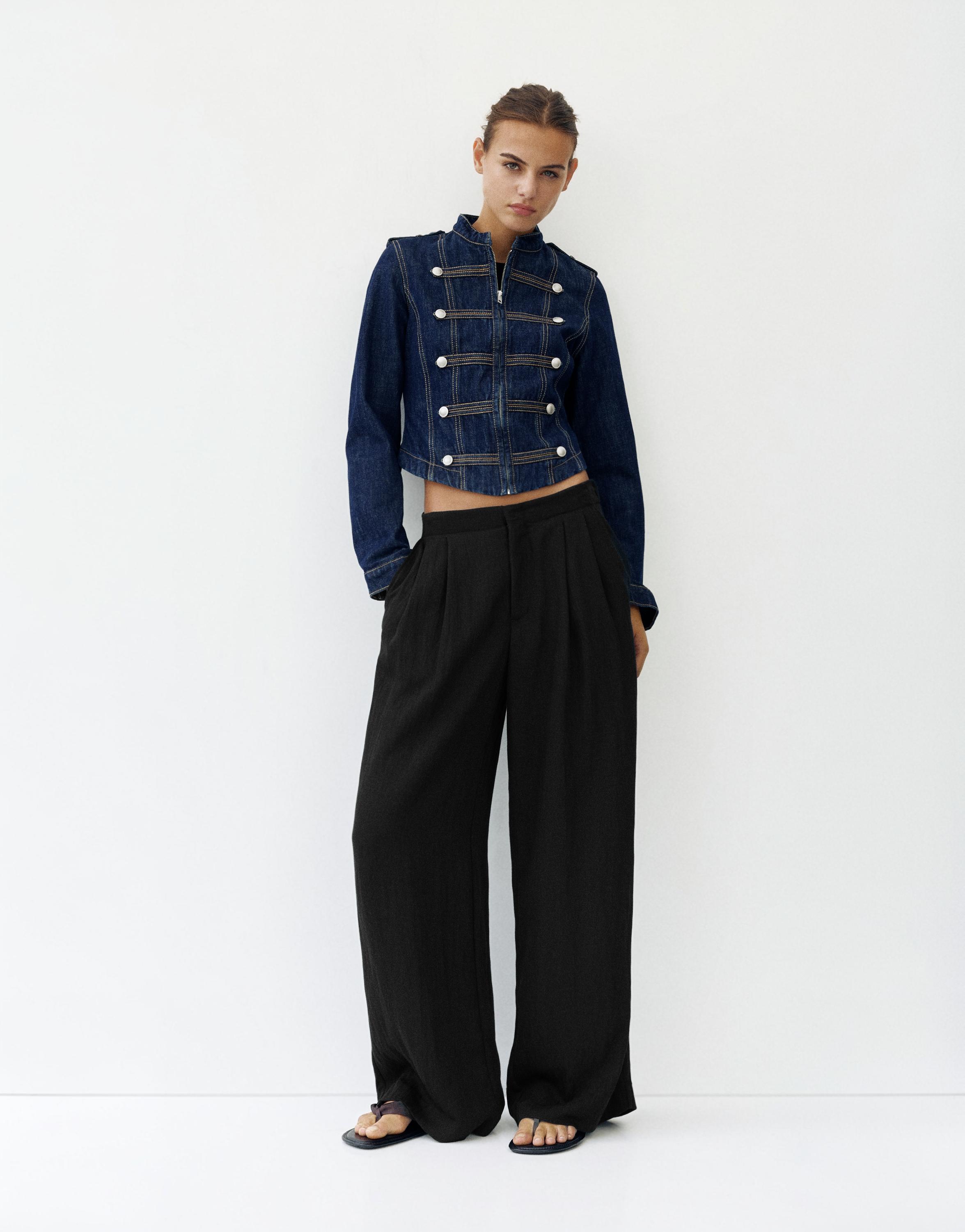 Darted smart trousers — Black