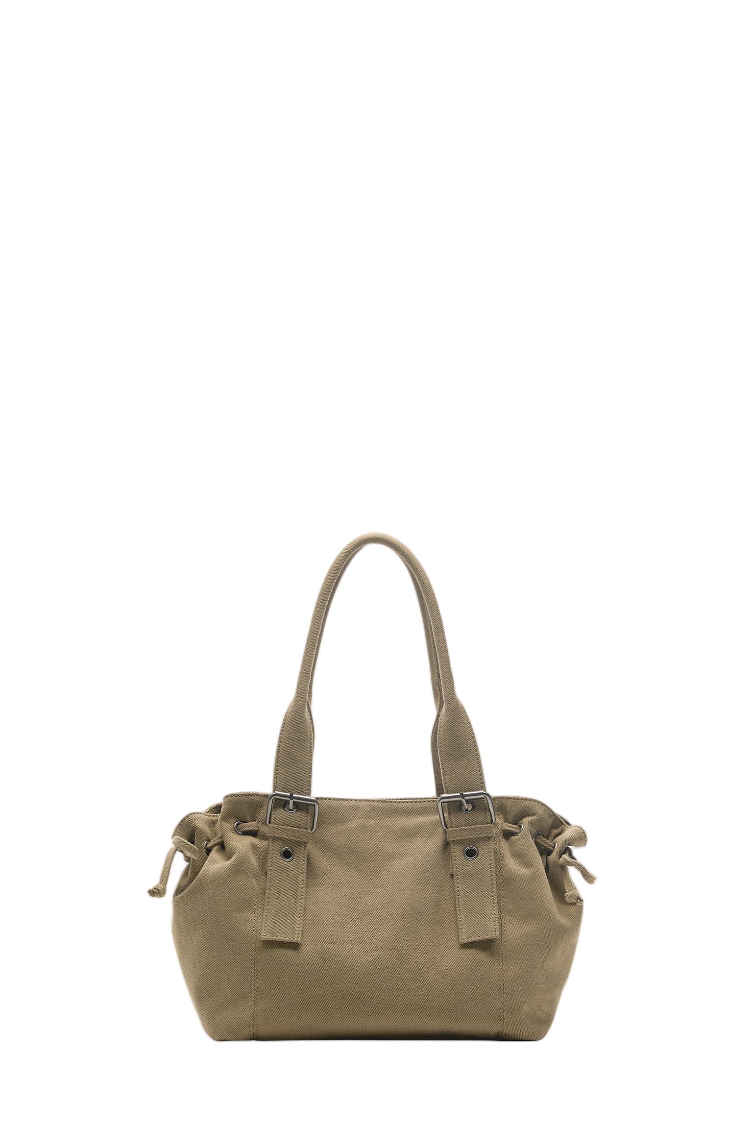 Buckle shopper bag — Camel
