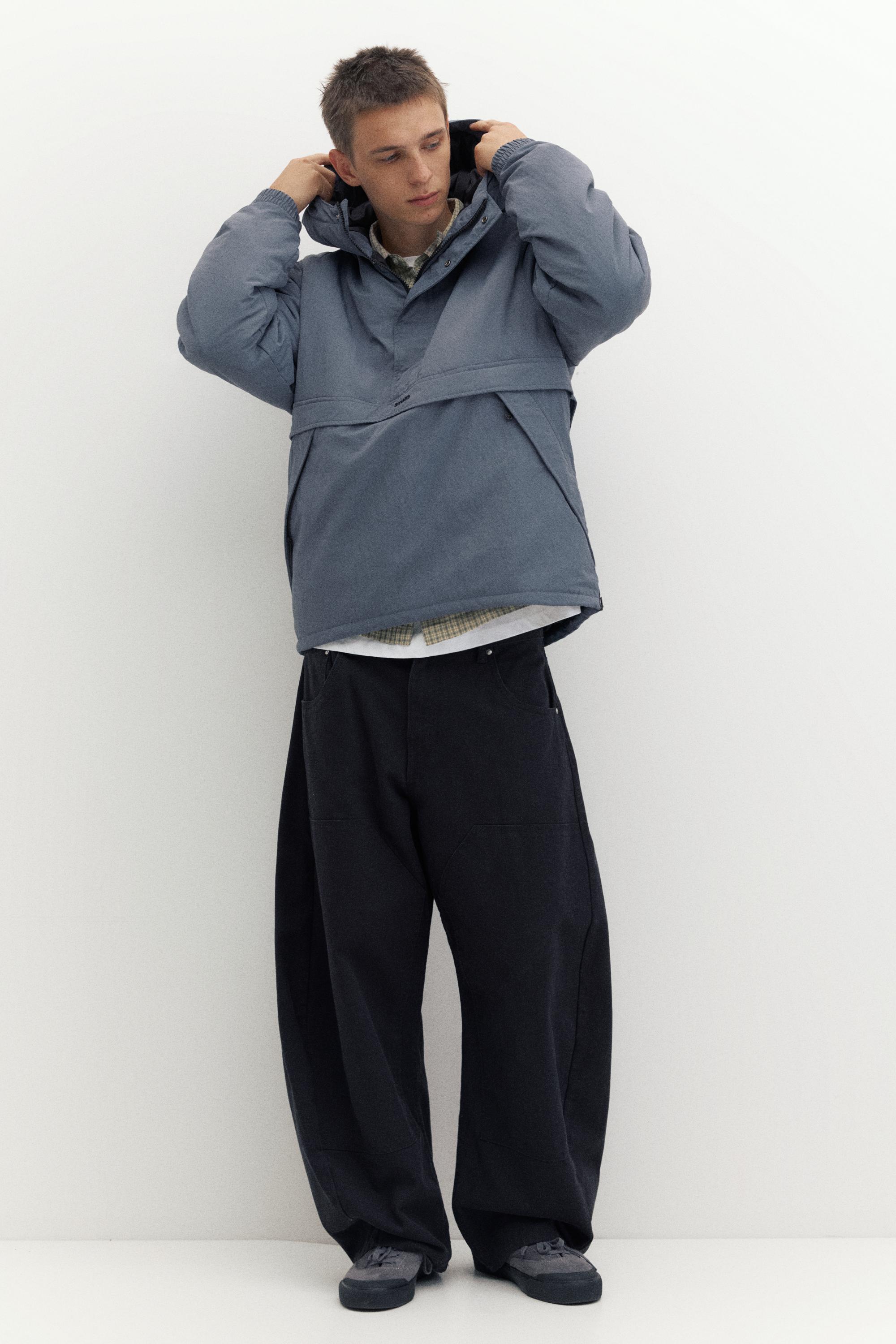 Hooded anorak jacket — Petroleum