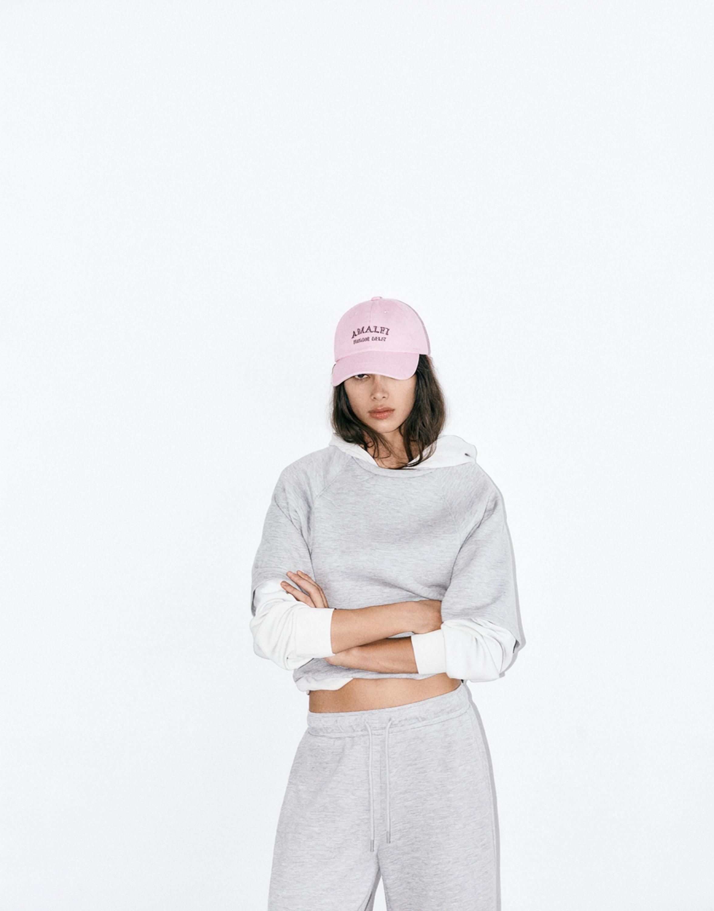 Amalfi embroidered cap — Pink