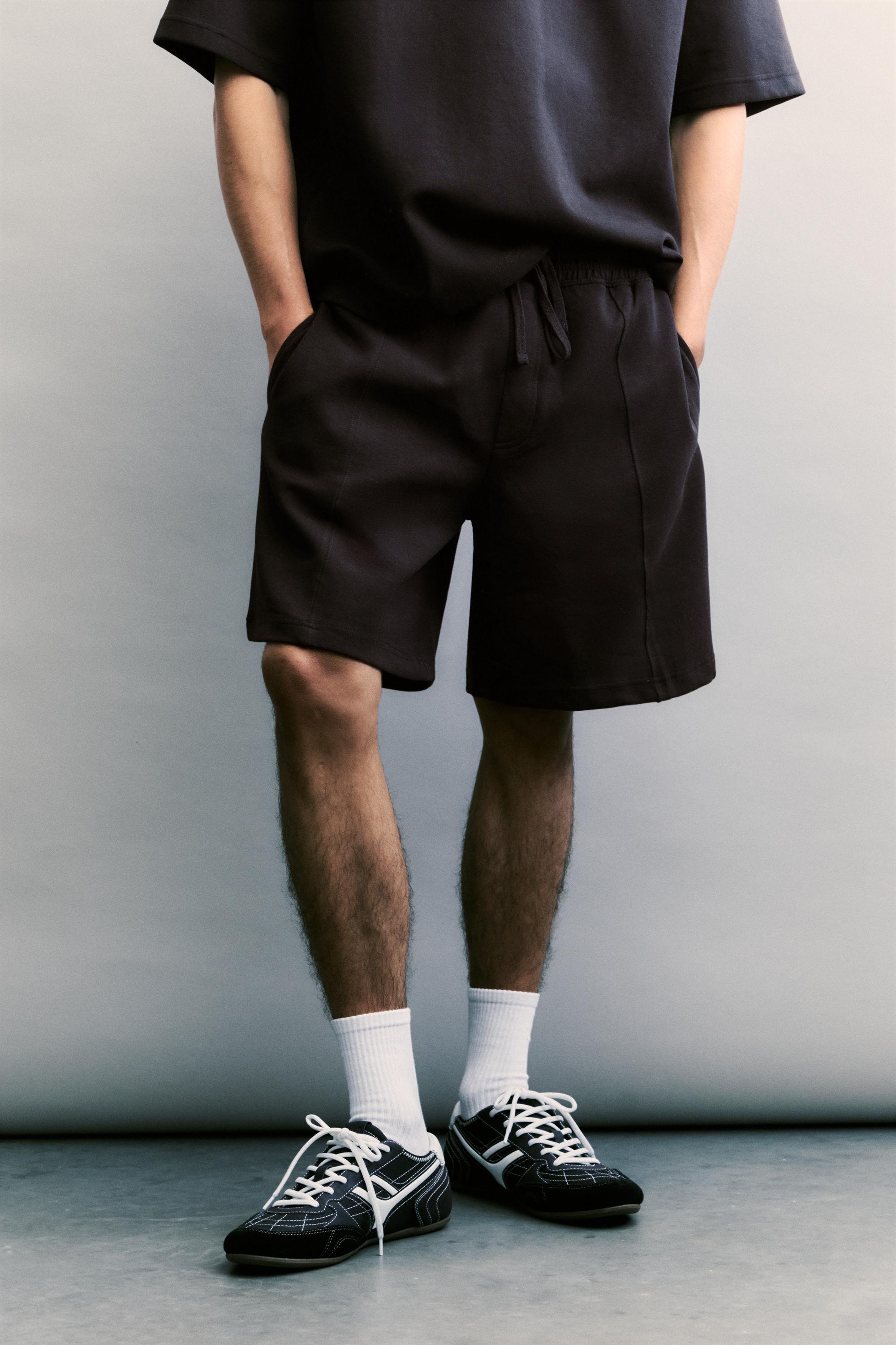 Interlock jogger Bermuda shorts — Black