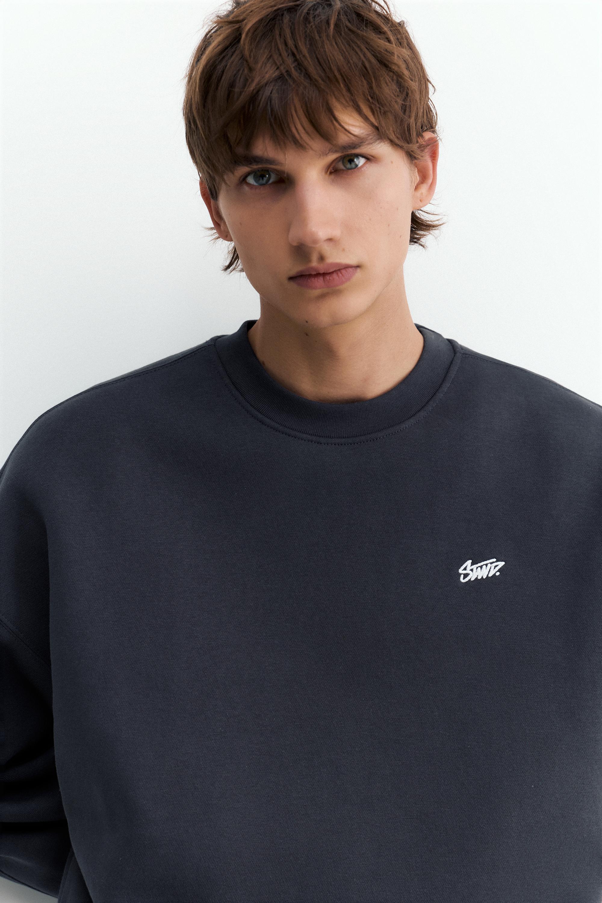 STWD boxy sweatshirt — Anthracite grey
