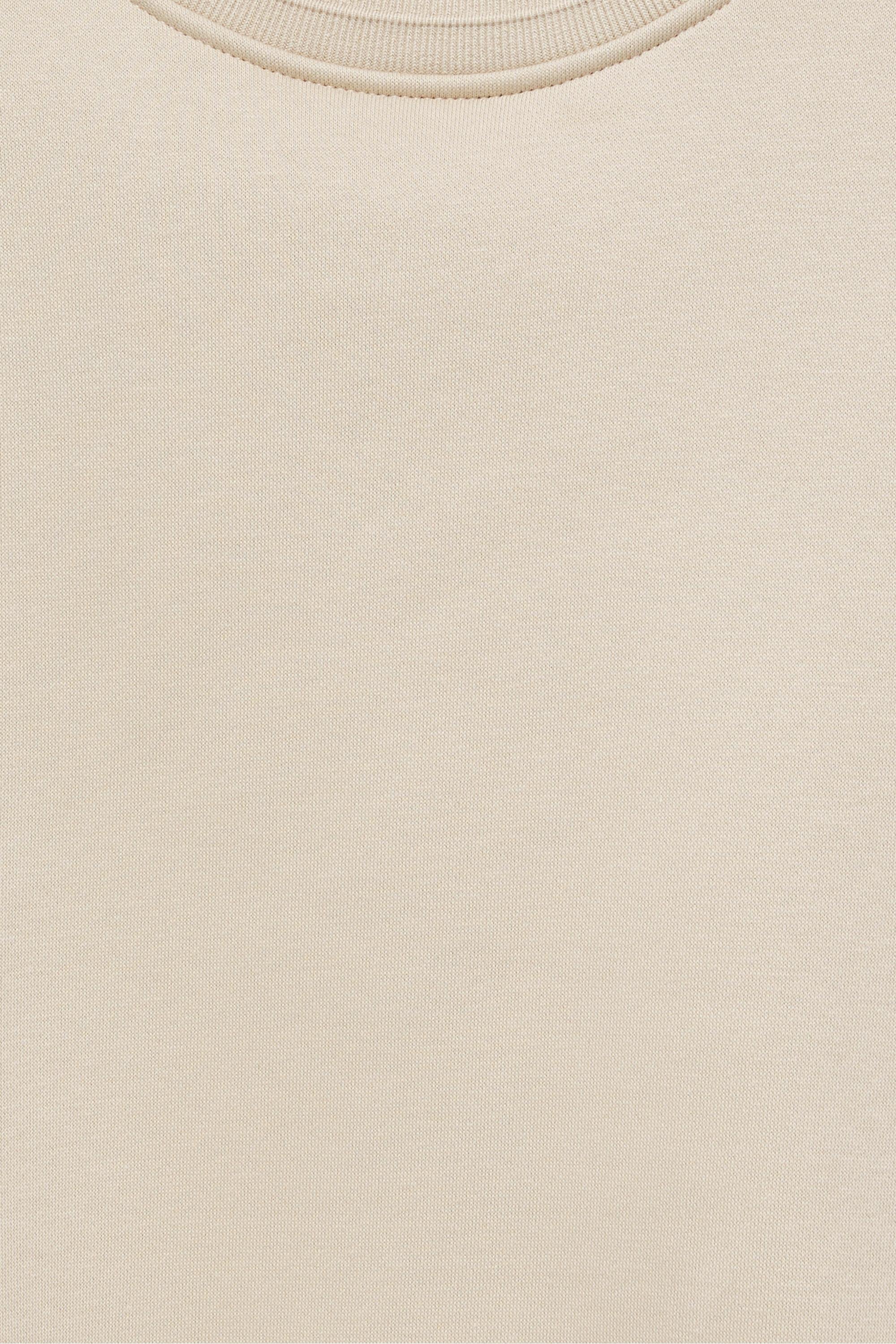 Relaxed fit round neck sweatshirt — Sand