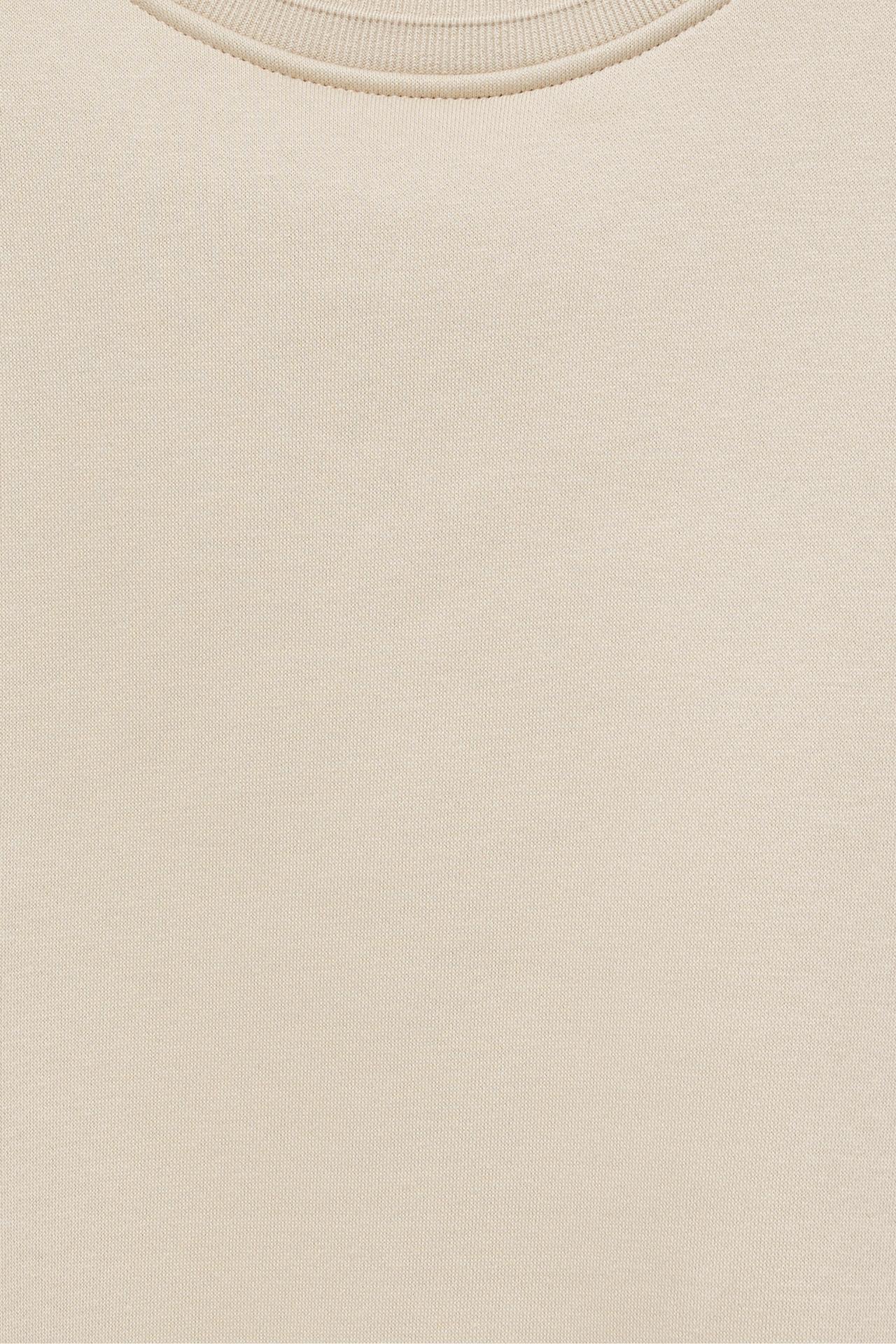 Relaxed fit round neck sweatshirt — Sand