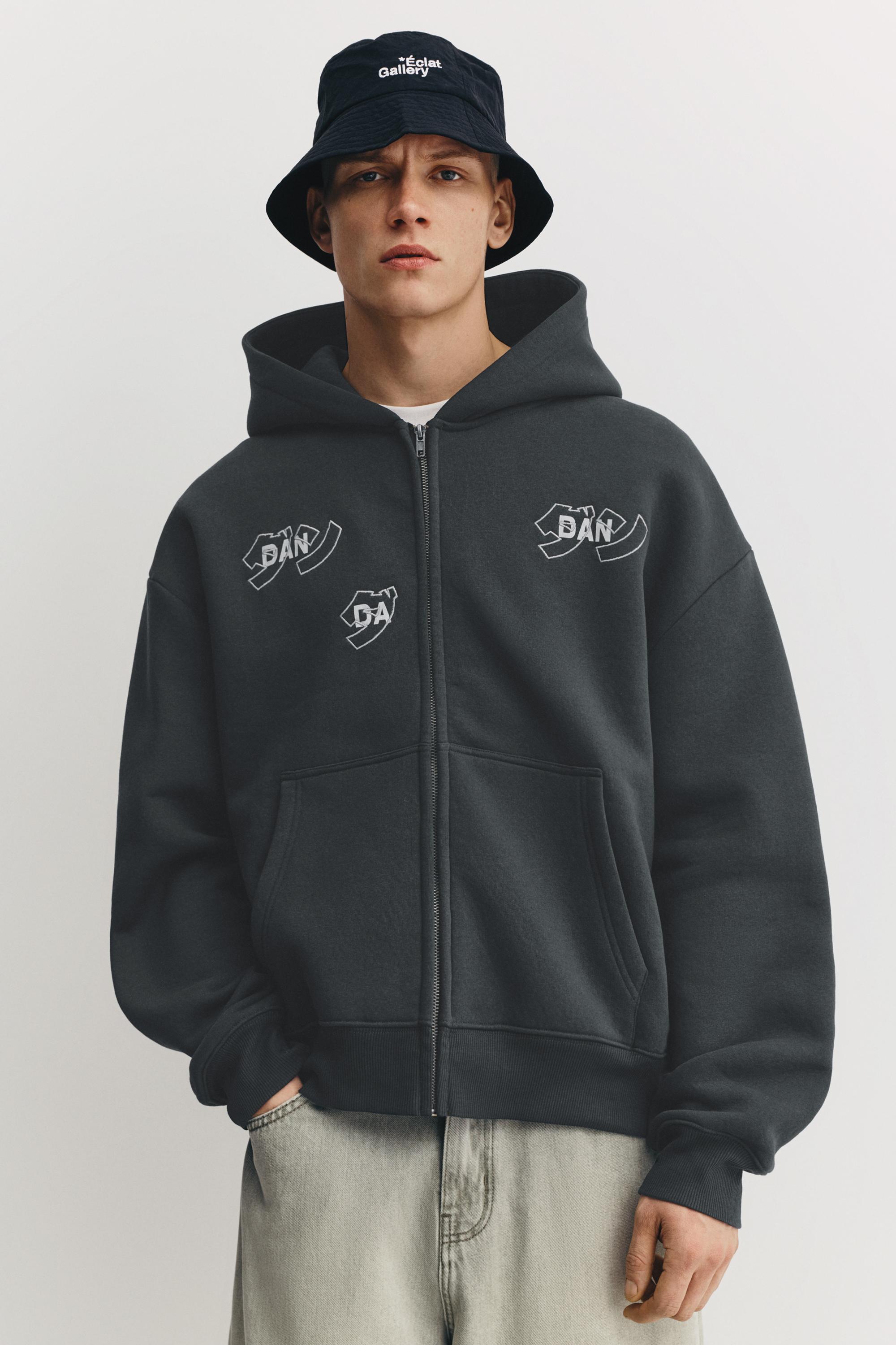 Dan Da Dan fermuarlı kapüşonlu sweatshirt - Görsel 2