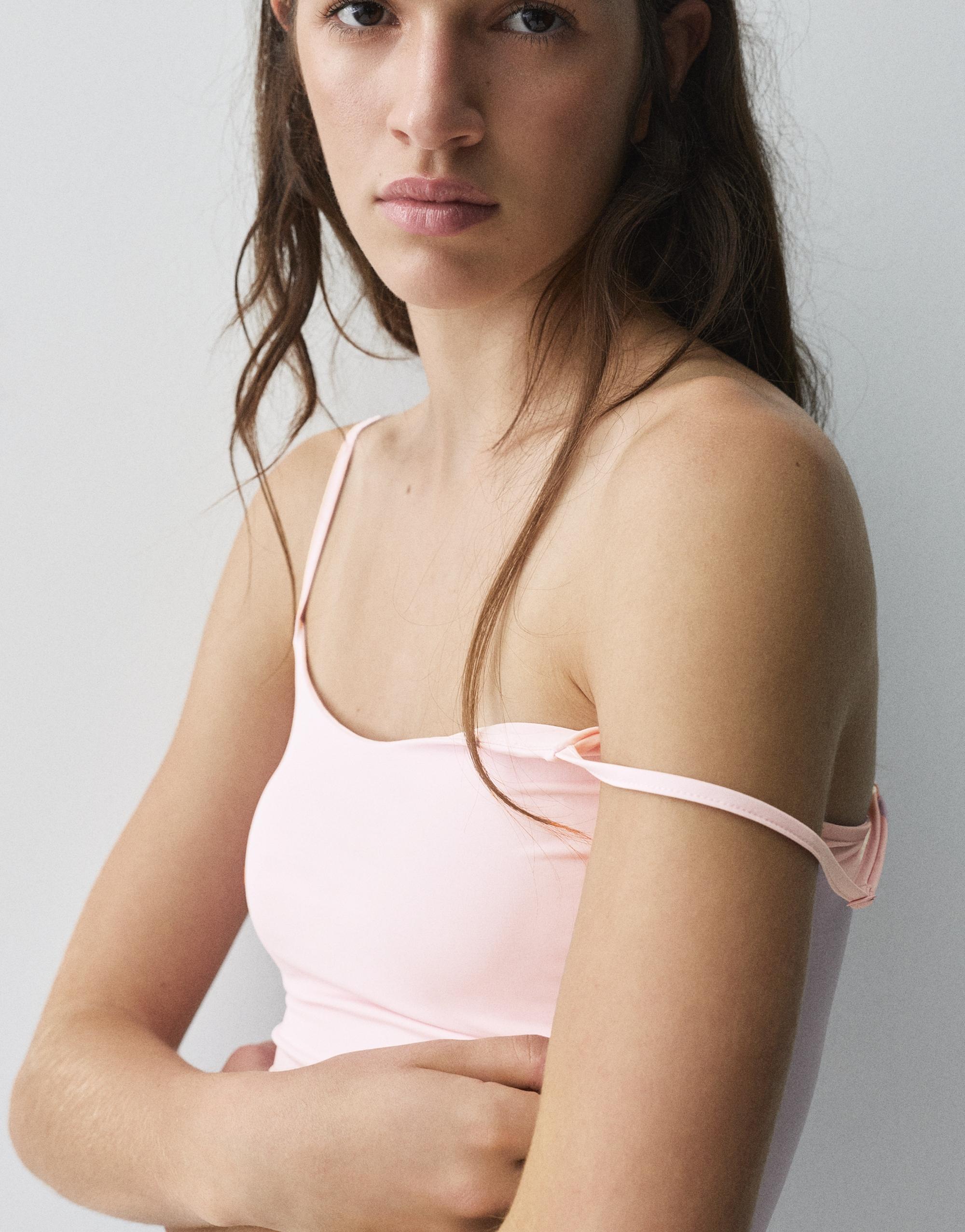 Basic top with adjustable straps — Pastel pink