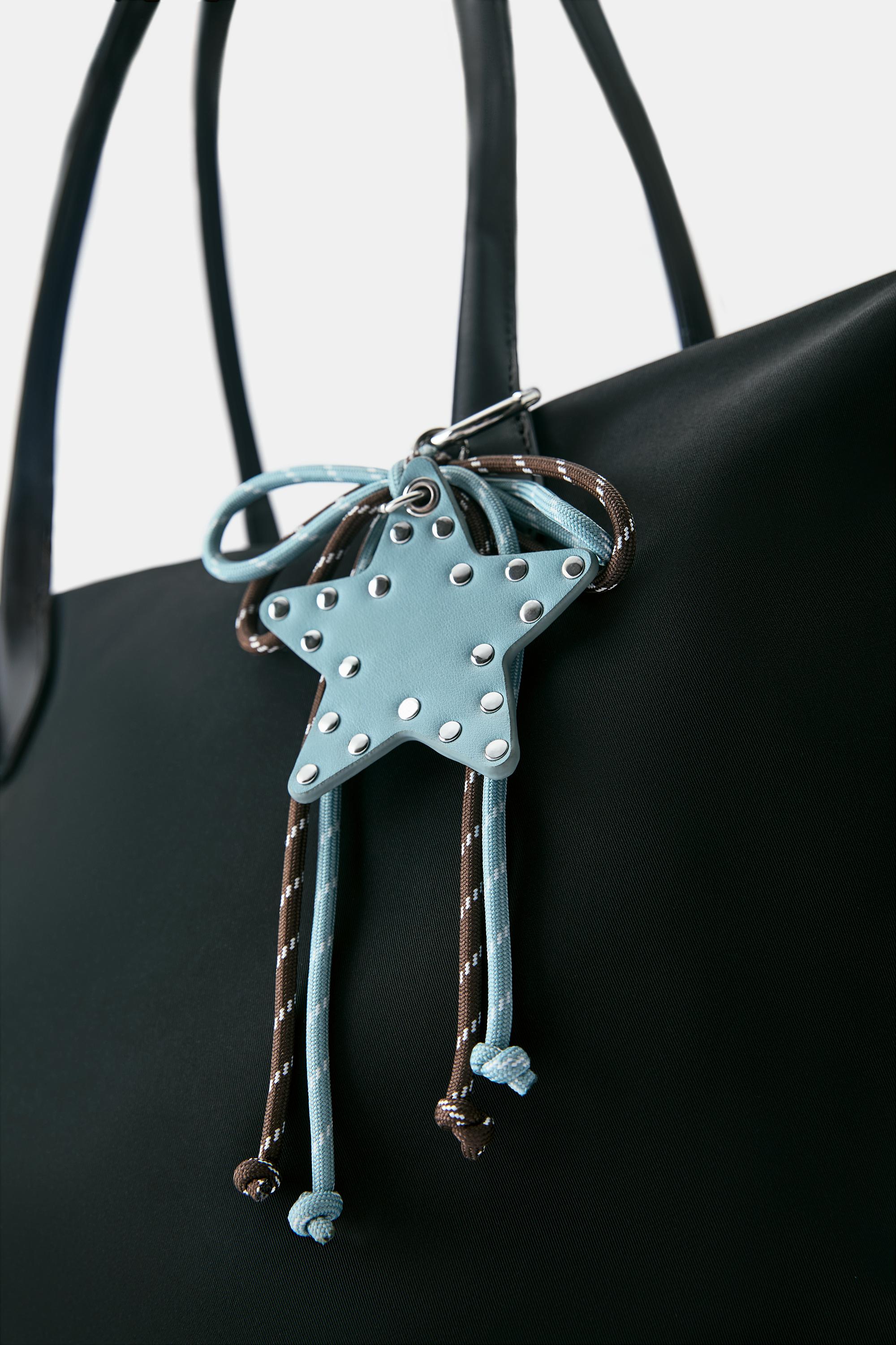Embellished nylon tote bag — Black