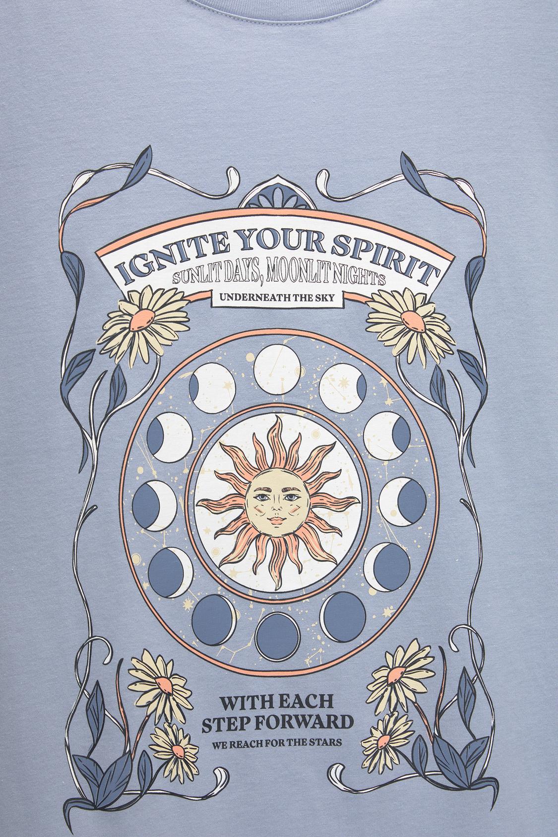 T-Shirt mit Mond - PULL&BEAR