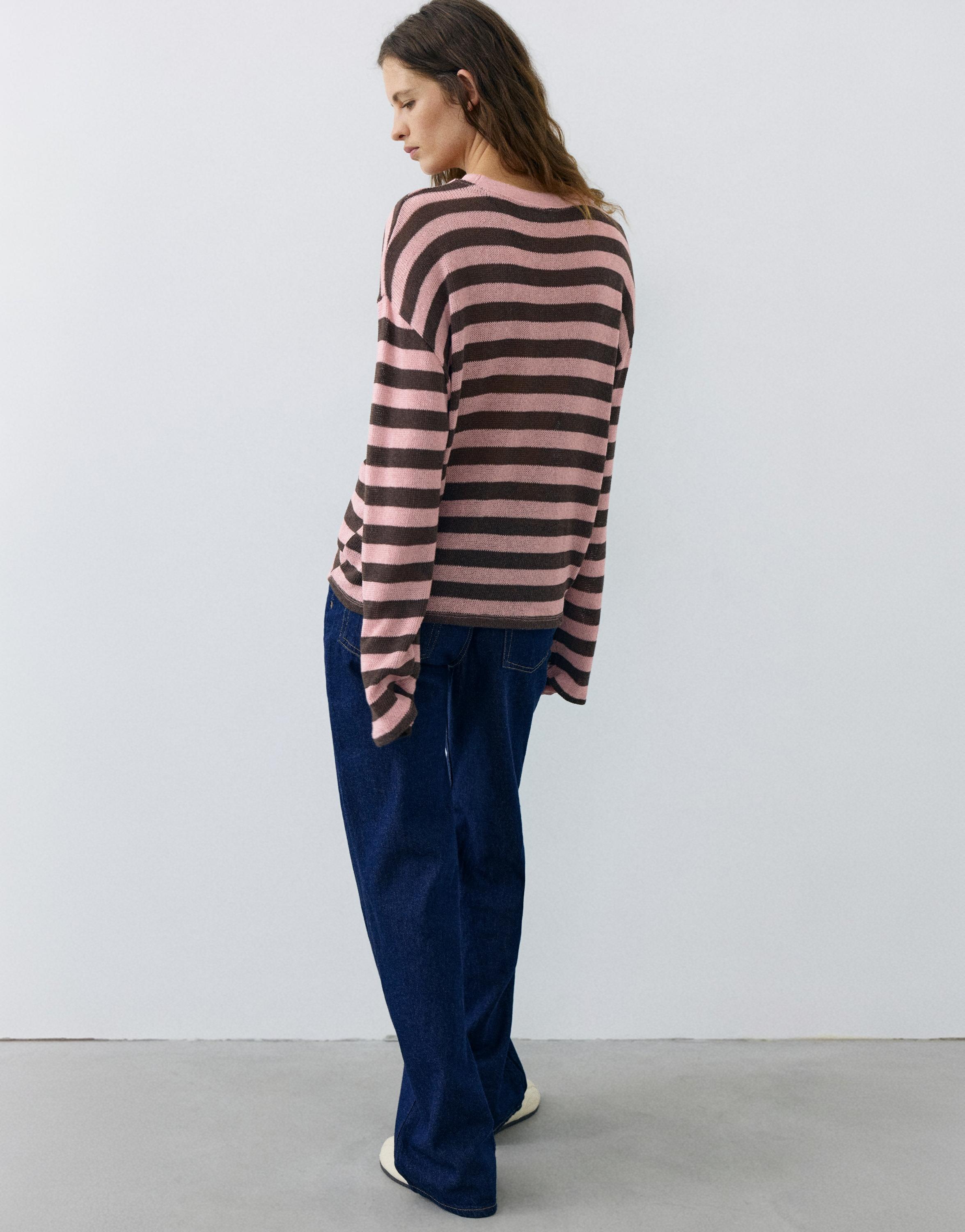 Striped knit T-shirt — Striped