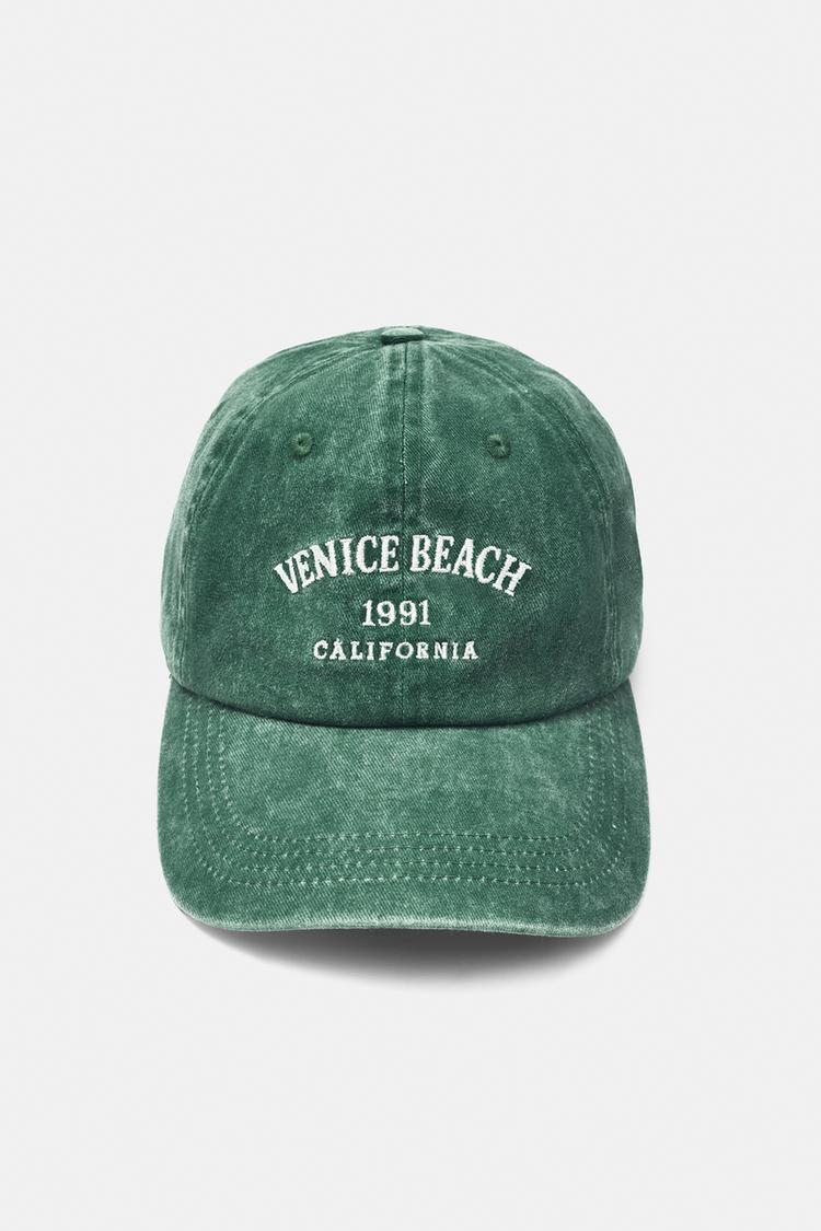 Venice Beach embroidered cap — Green