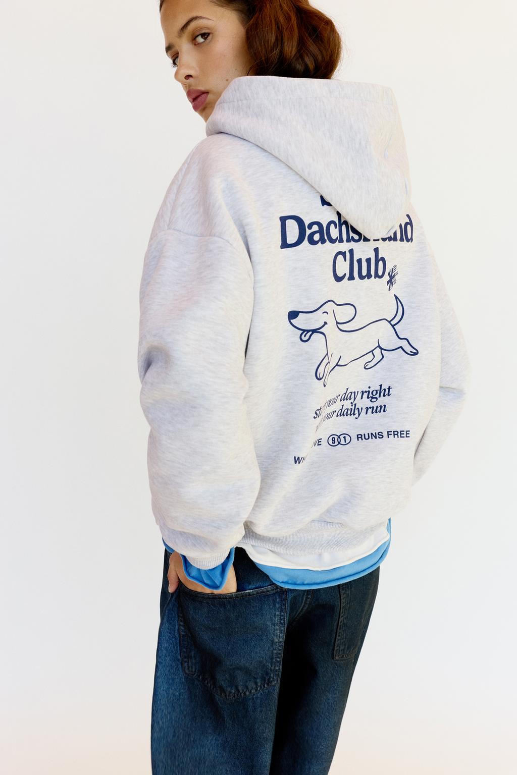 Sweat à capuche motif chien pull&bear