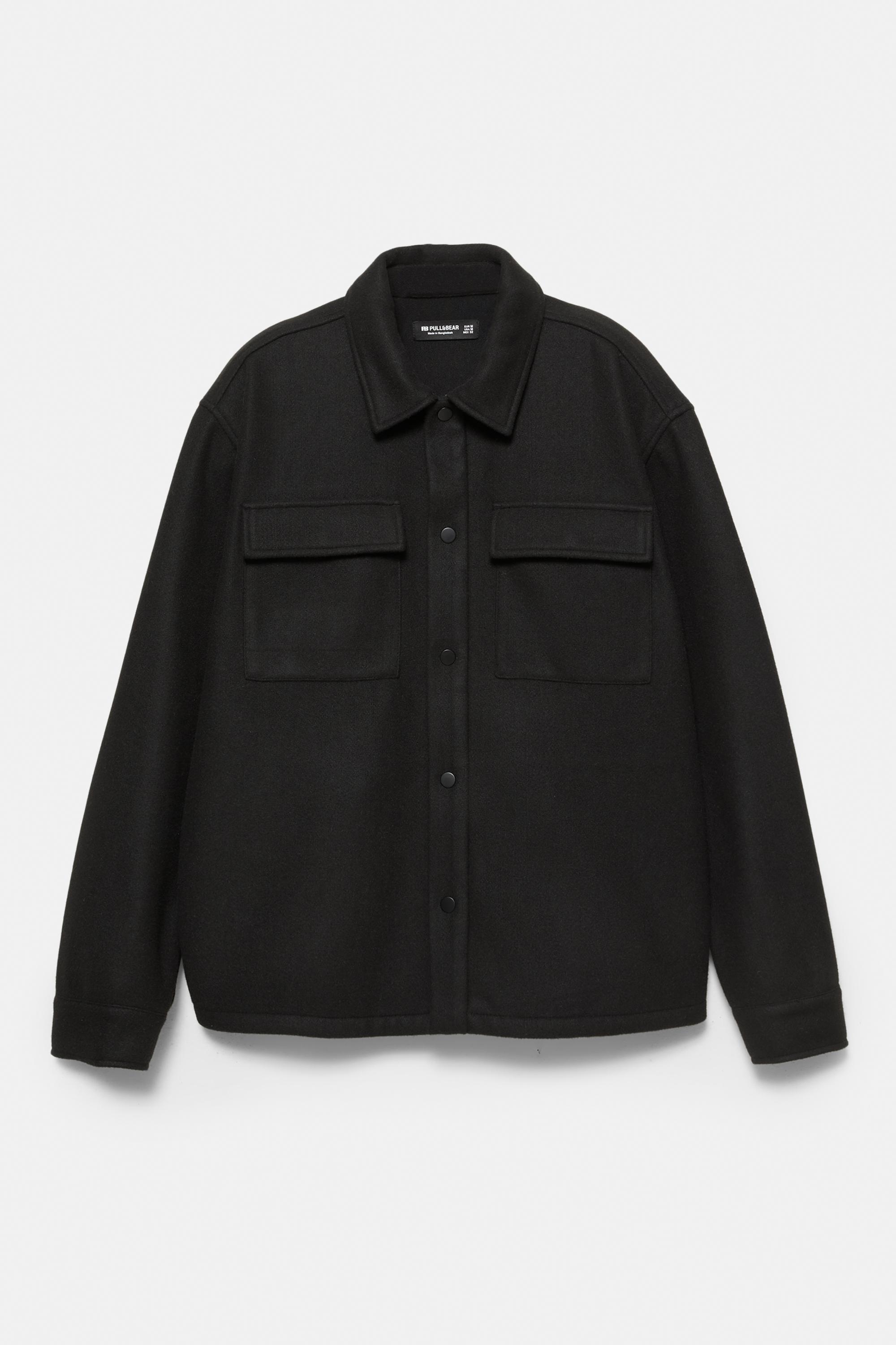 Cepli yünlü ince ceket