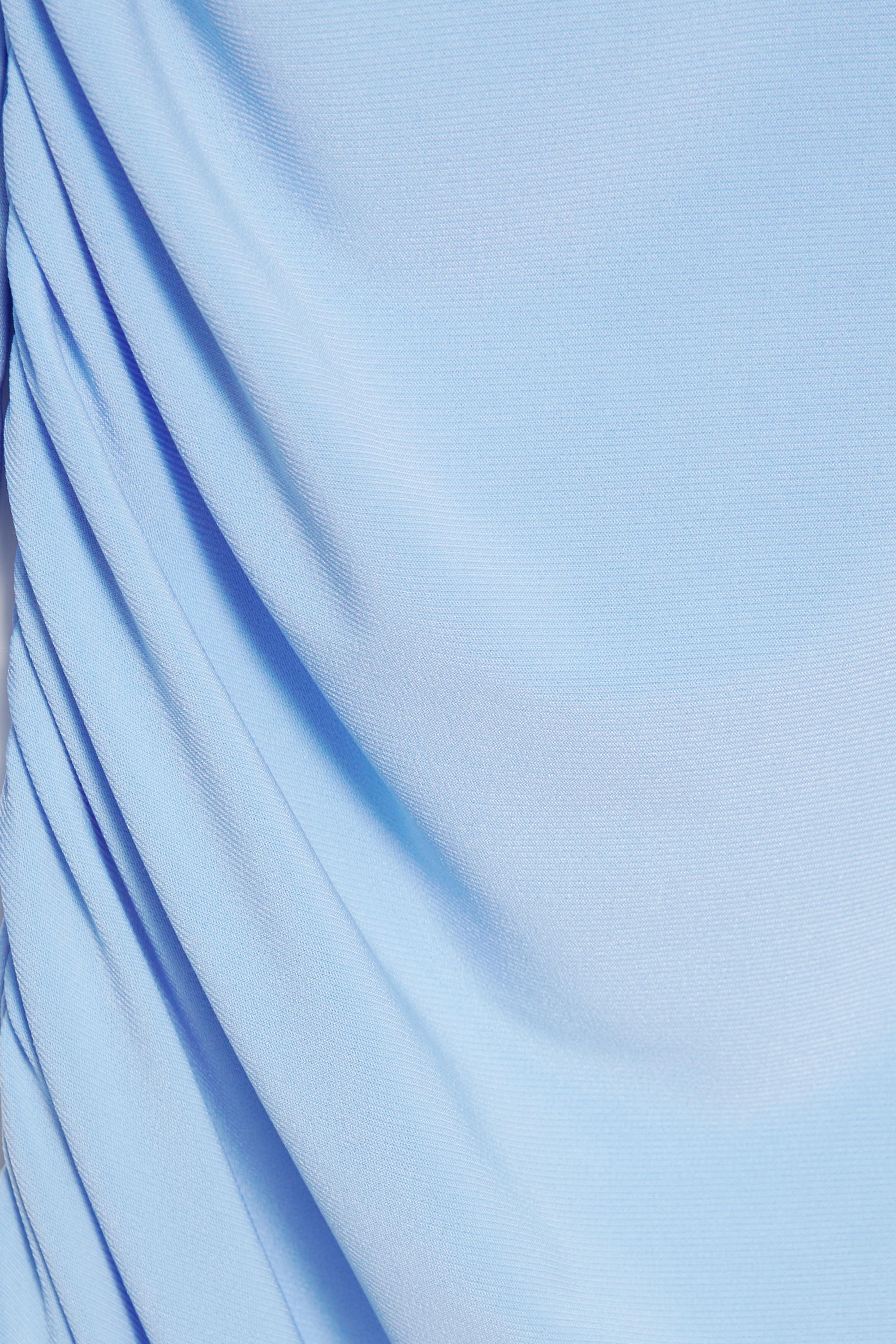 Gathered short dress — Pale blue