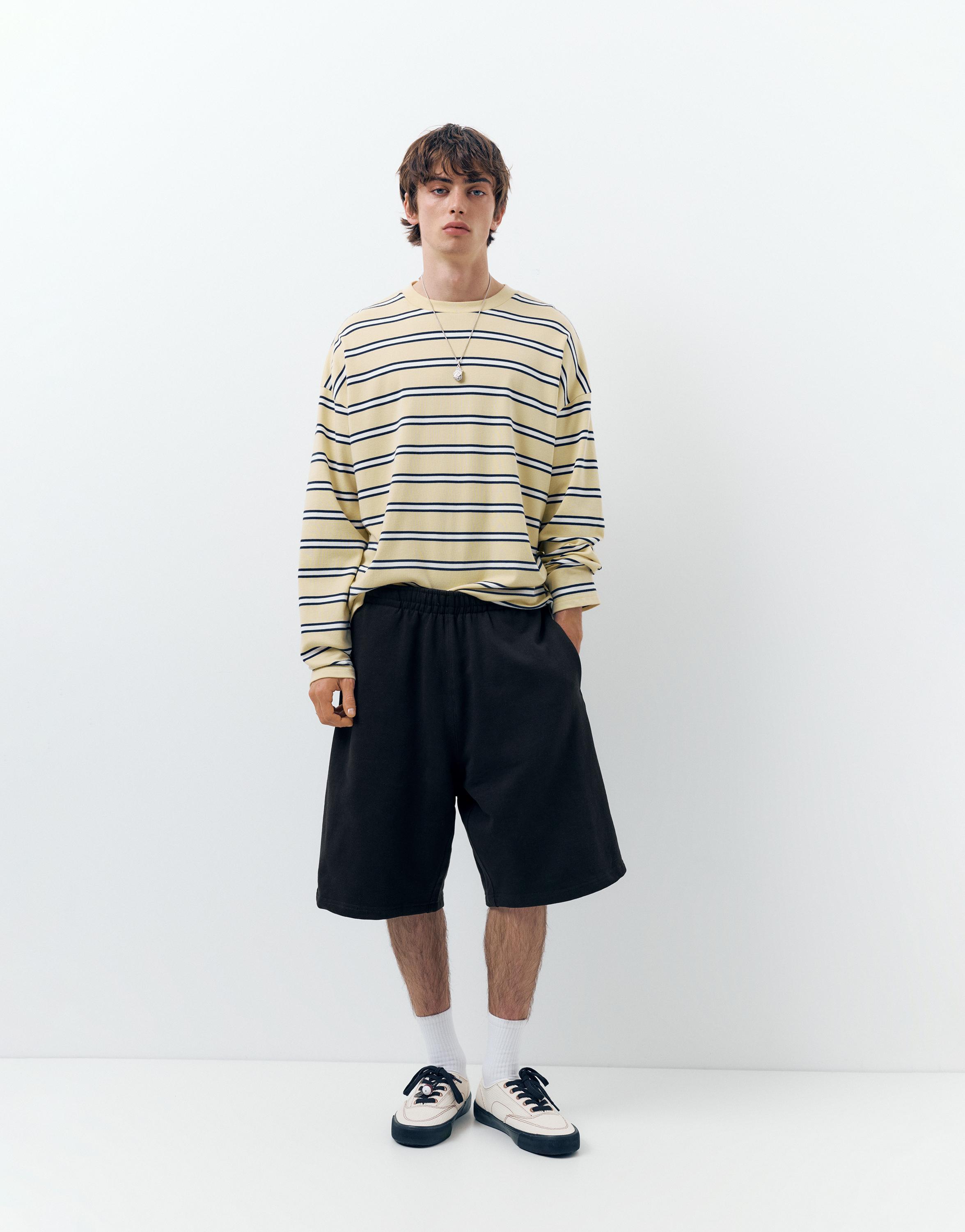 Wide leg jogger bermuda - Görsel 12