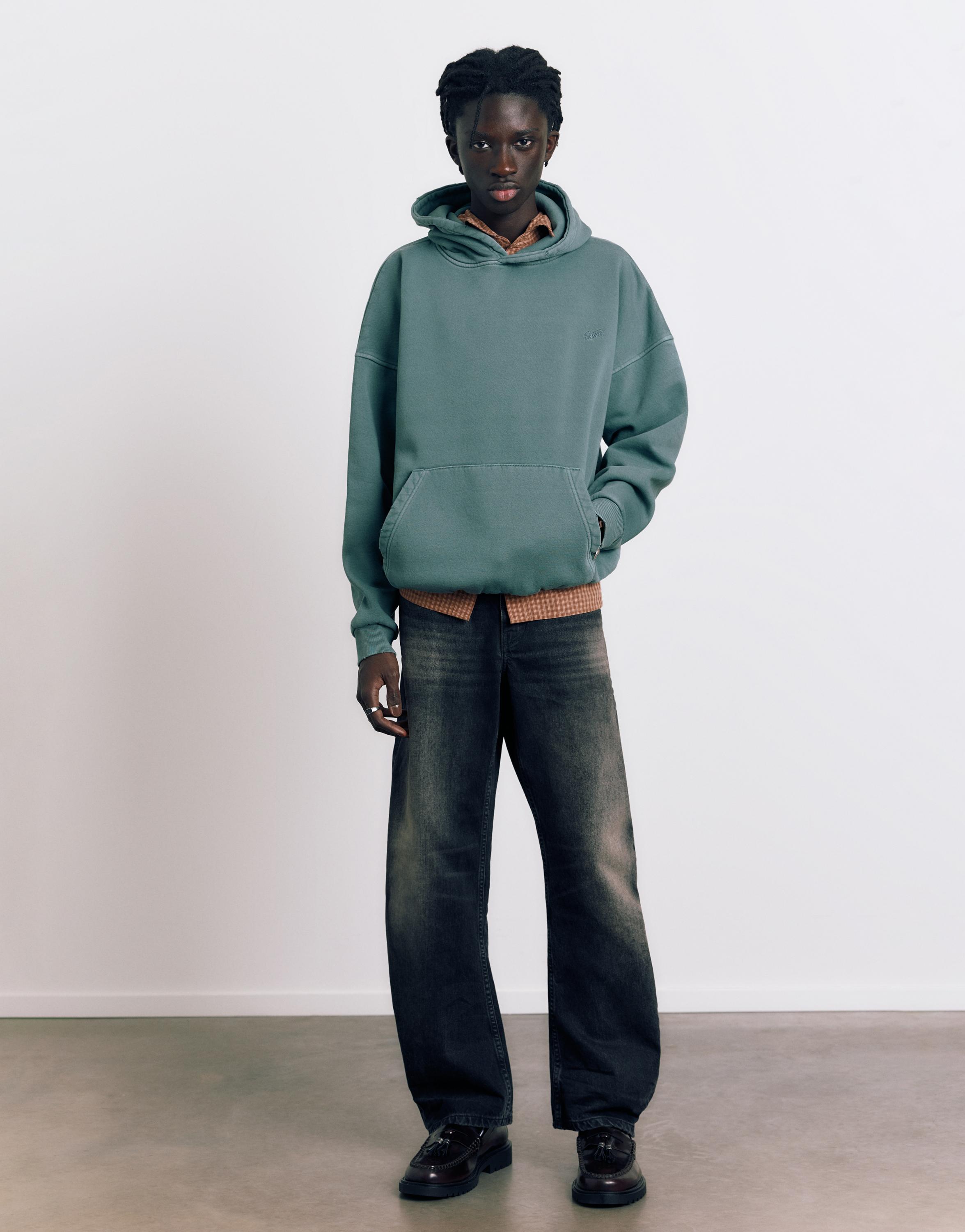 STWD Yıkanmış Kapüşonlu Sweatshirt - Görsel 53