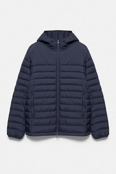 Lightweight puffer jacket with hood — Navy 1