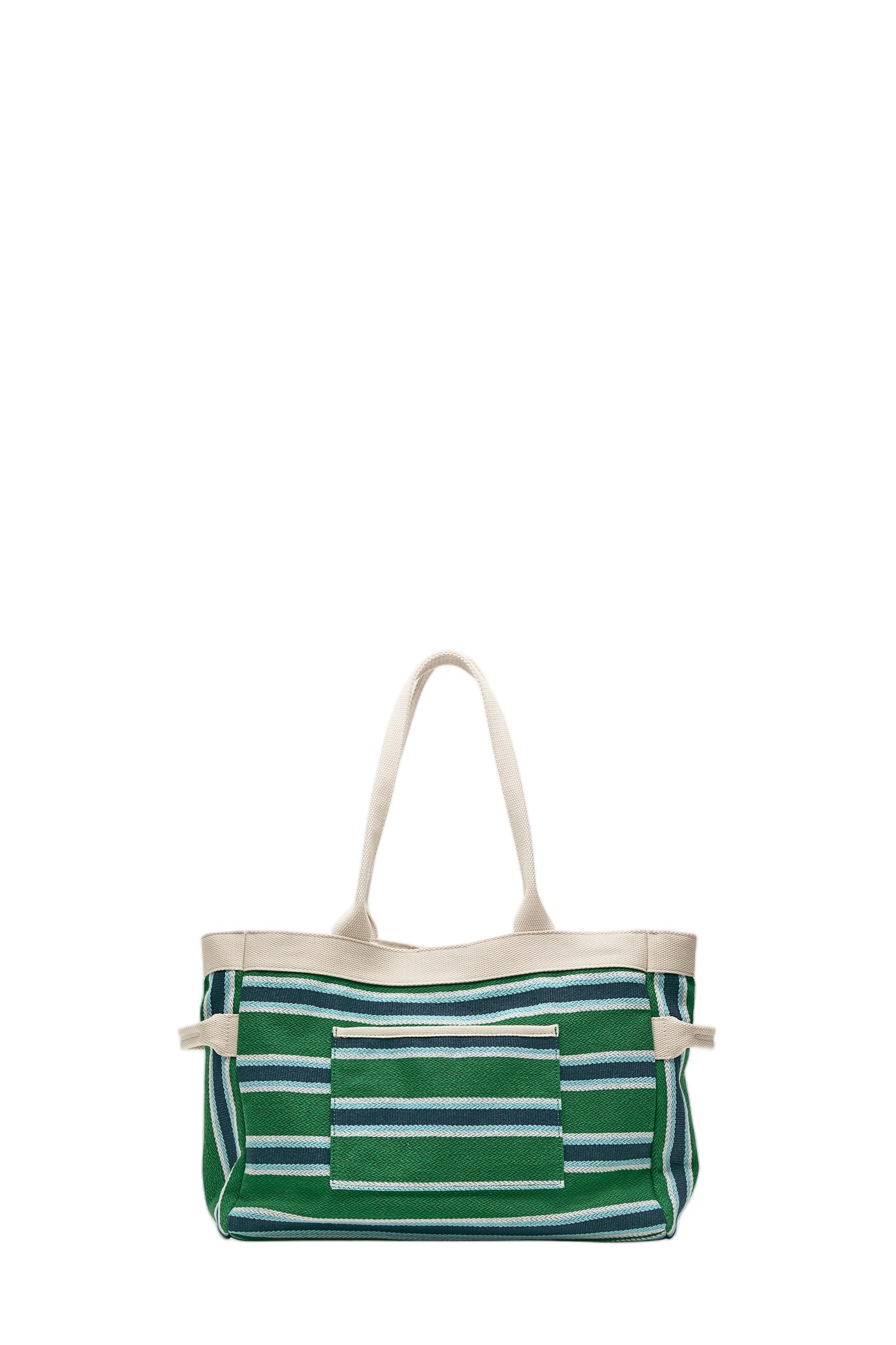 Çizgili tote çanta - Görsel 24