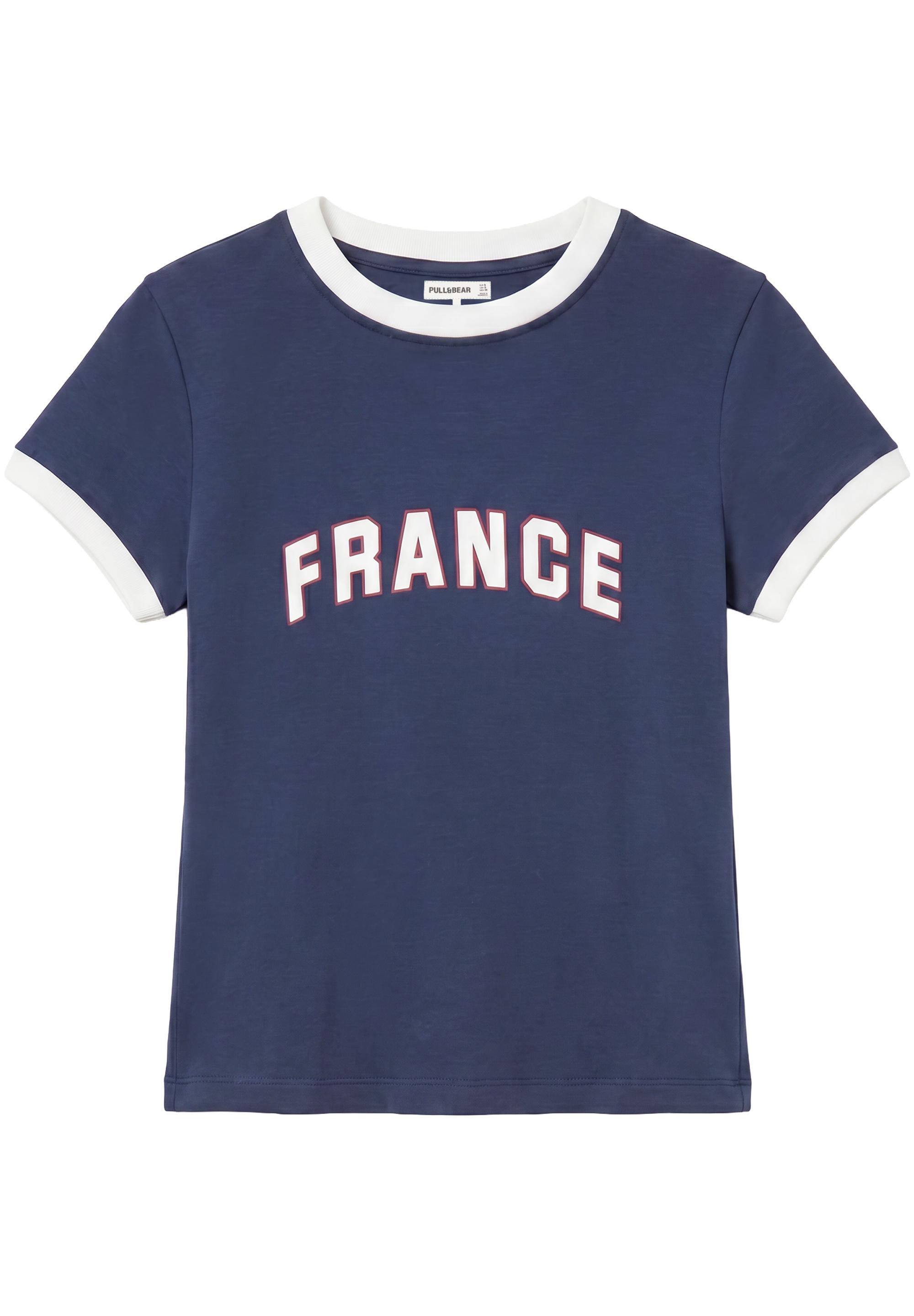 Slim fit France graphic T-shirt — Navy