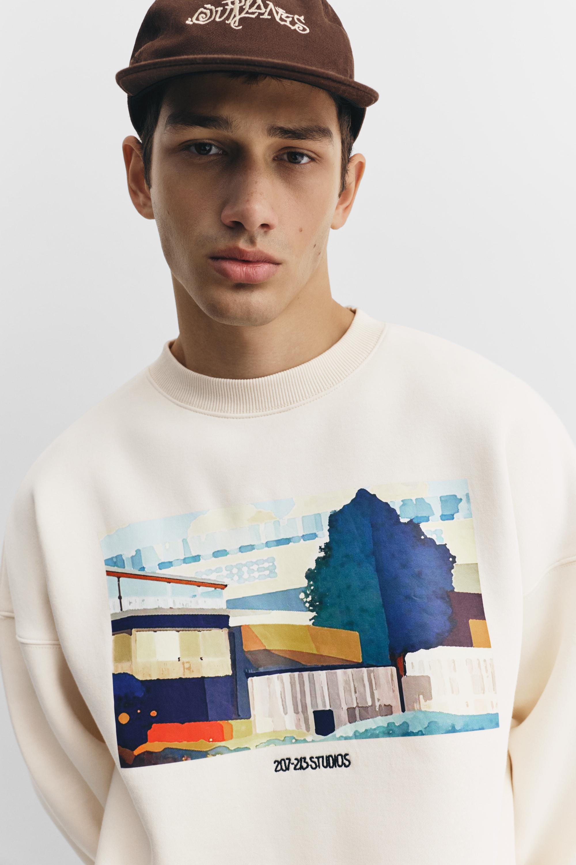 Sweatshirt with embroidered graphic slogan — Off white