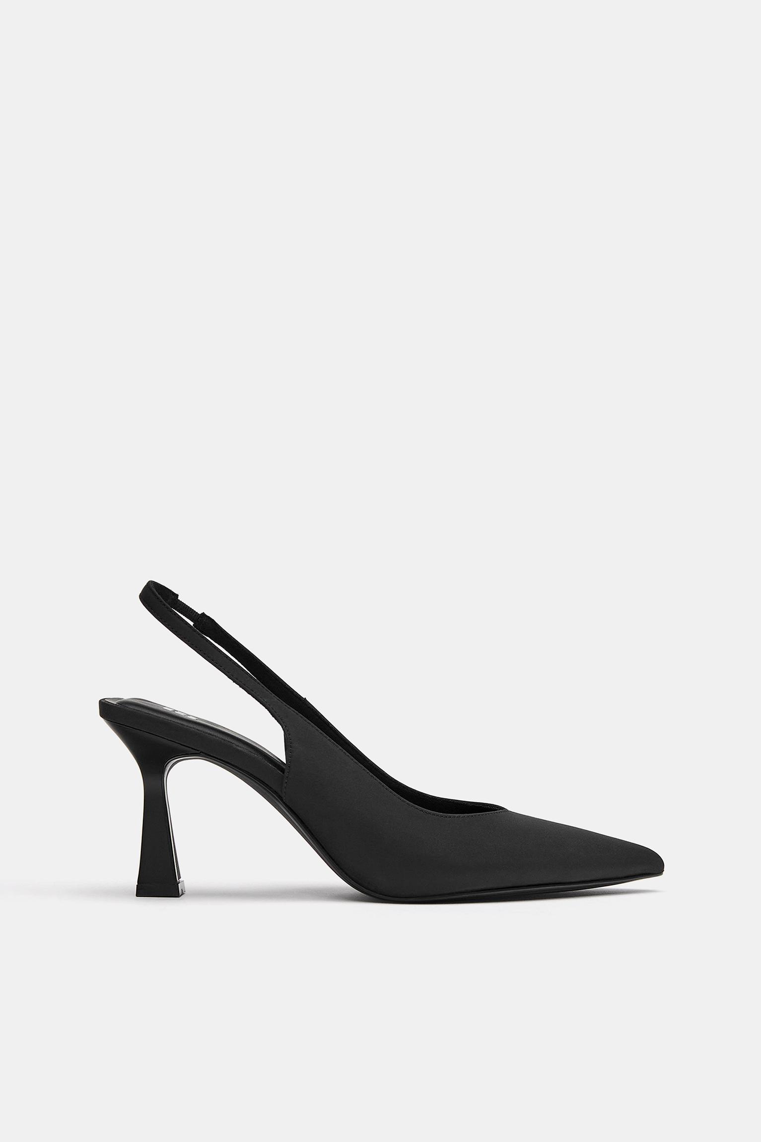 Nylon high-heel shoes — Black