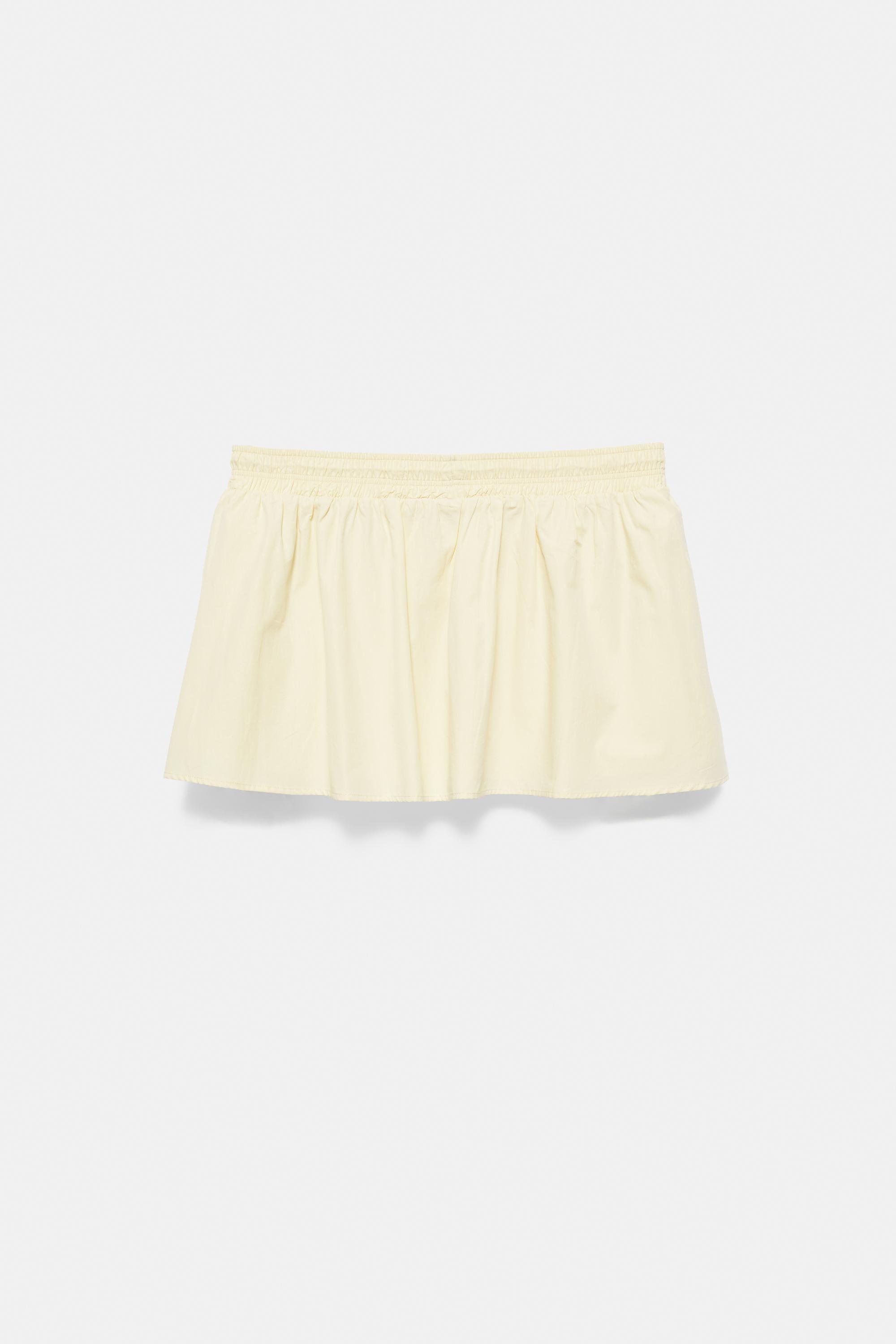 Technical mini skirt with stopper — Vanilla