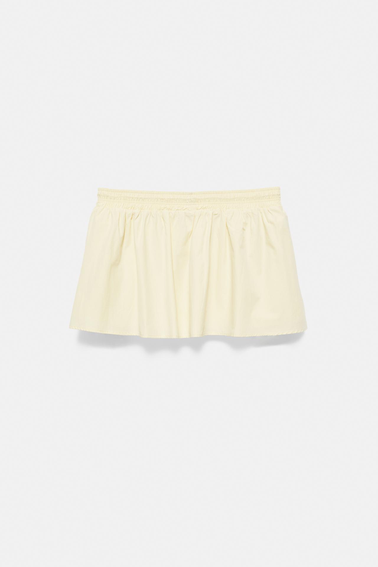 Technical mini skirt with stopper — Vanilla