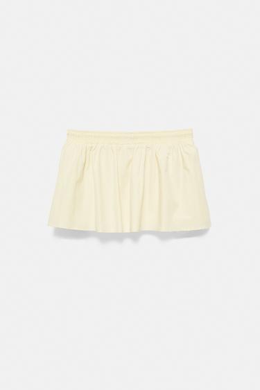 Technical mini skirt with stopper — Vanilla 5
