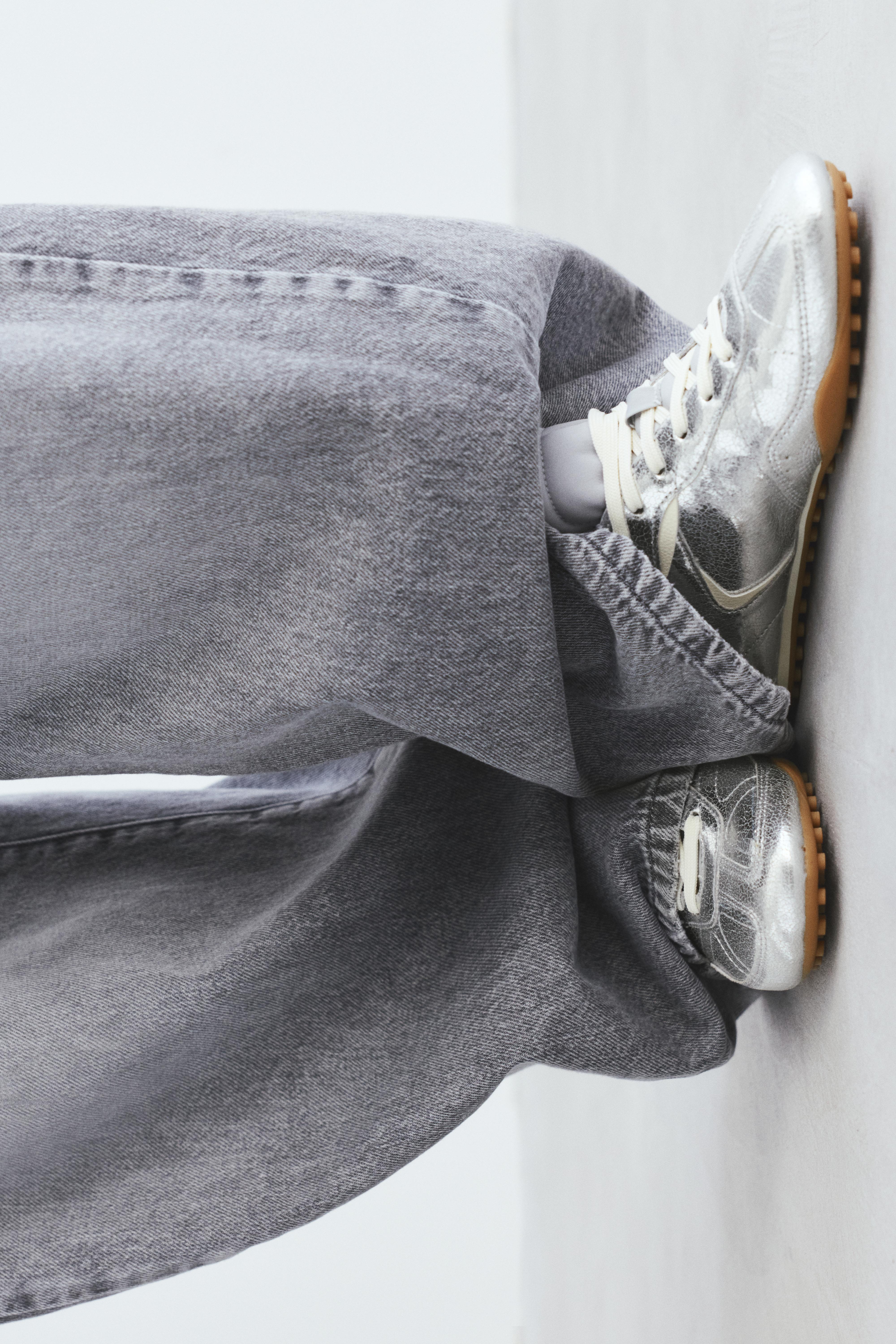 Metallic trainers — Silver