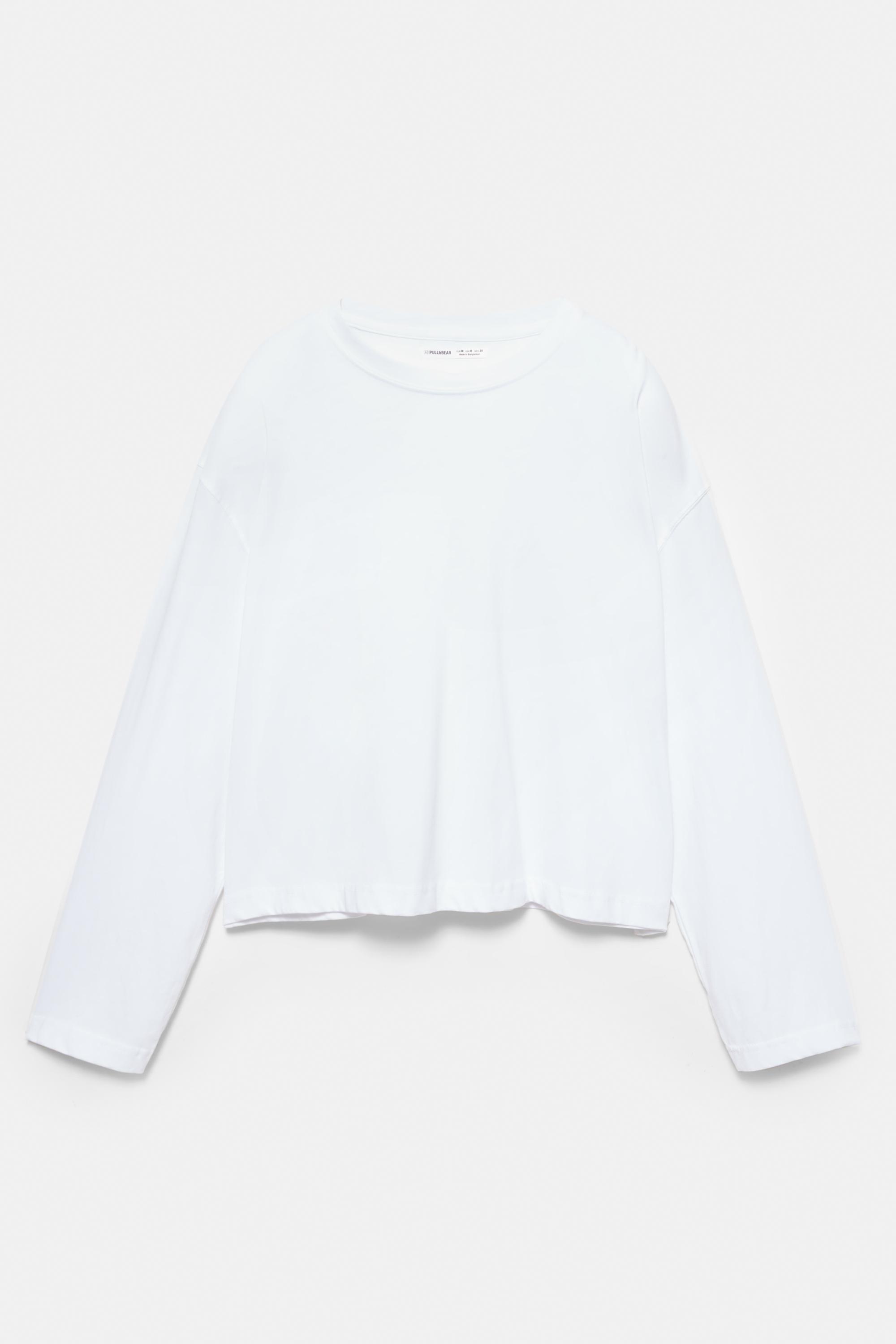 Uzun kollu boxy t-shirt - Görsel 17