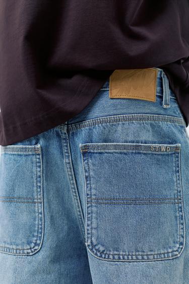 Baggy relaxed fit denim Bermuda shorts — Greenish blue 5