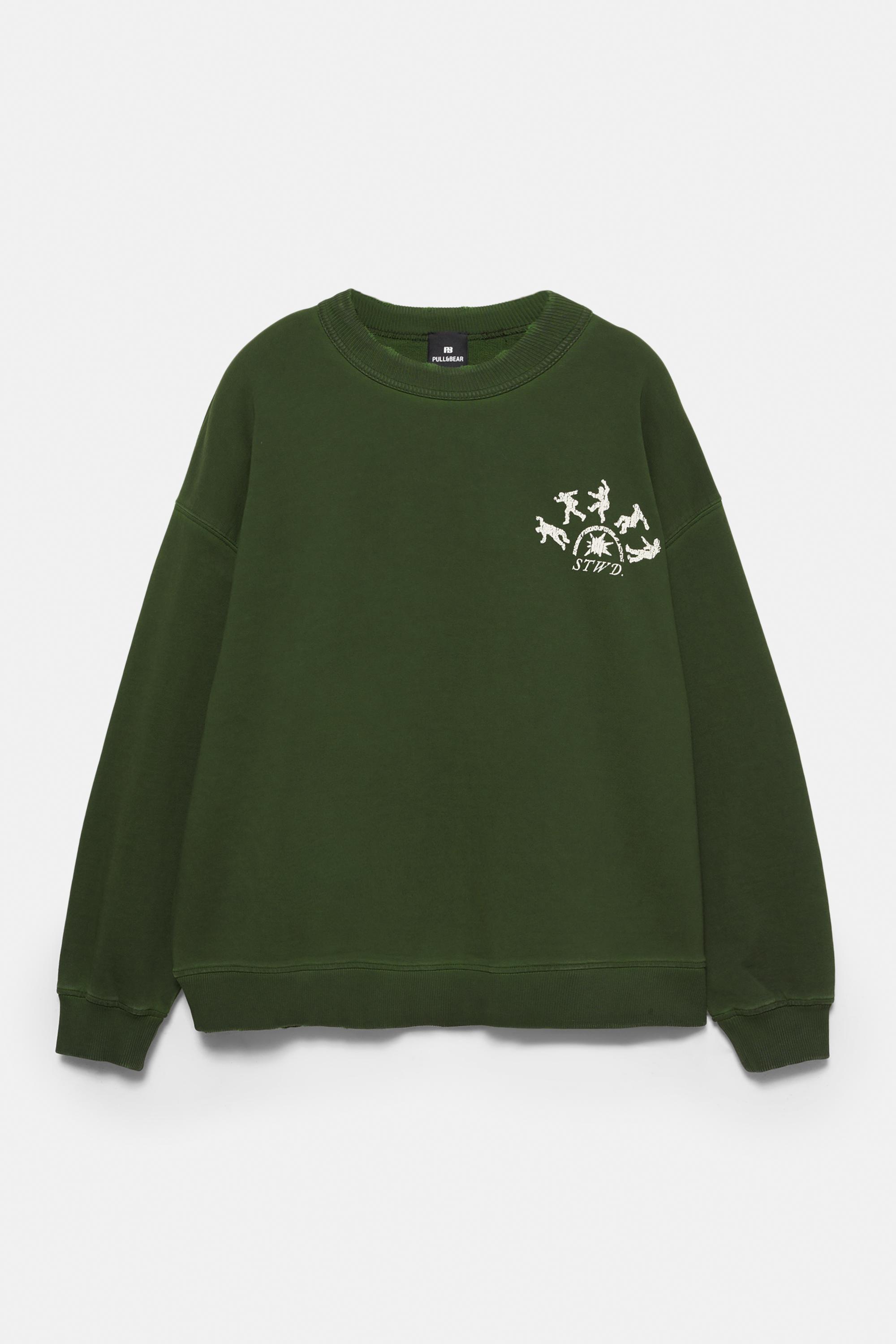 Acid green graphic sweatshirt — Green