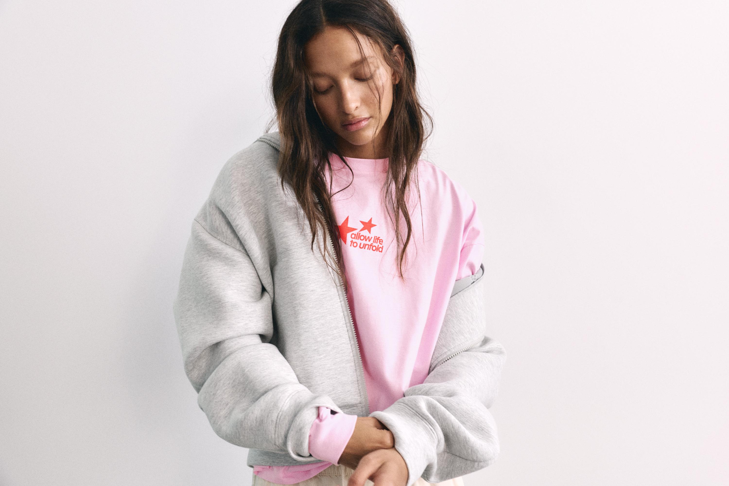 Oversize star graphic T-shirt — Pink