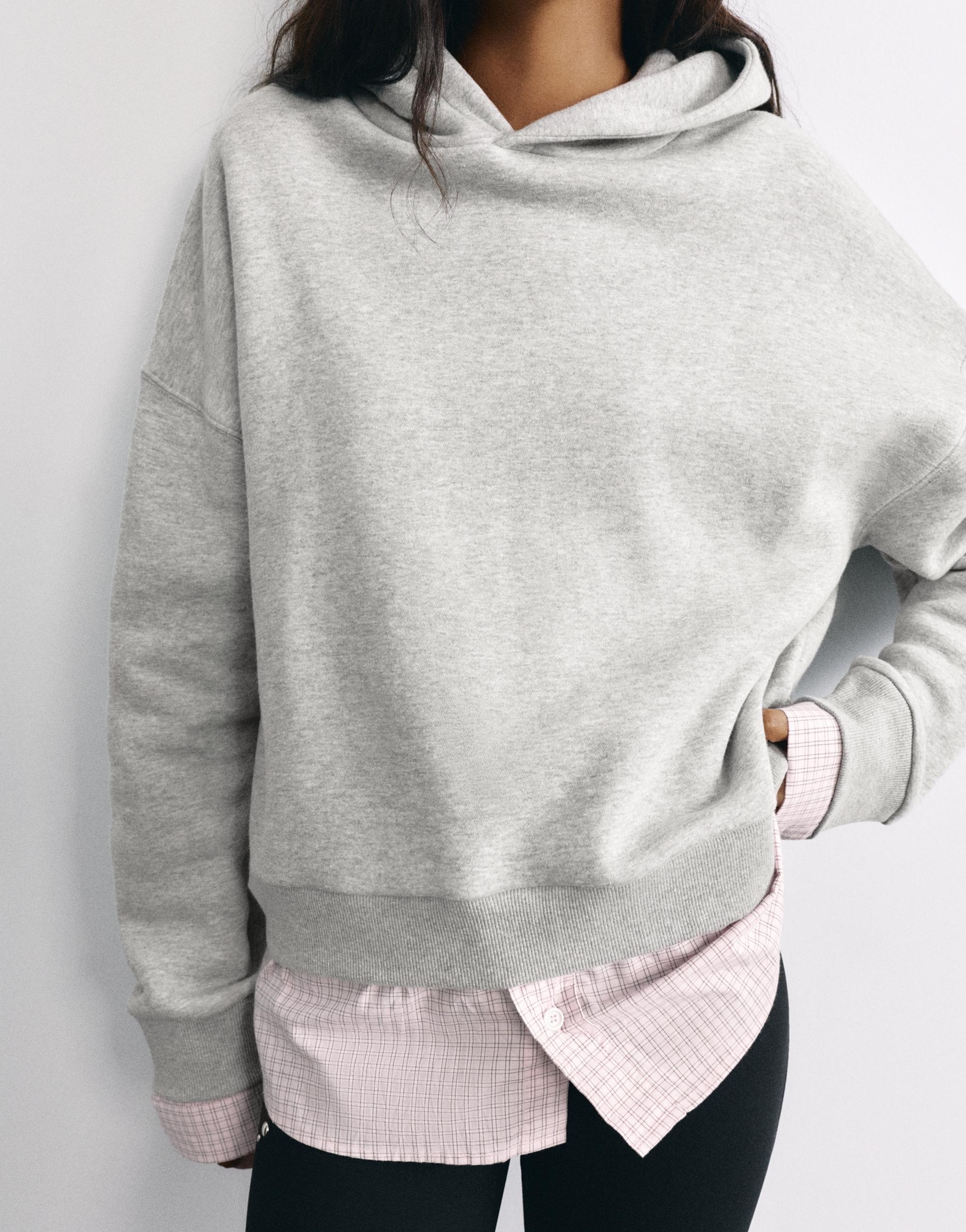 Combined hoodie — Grey marl