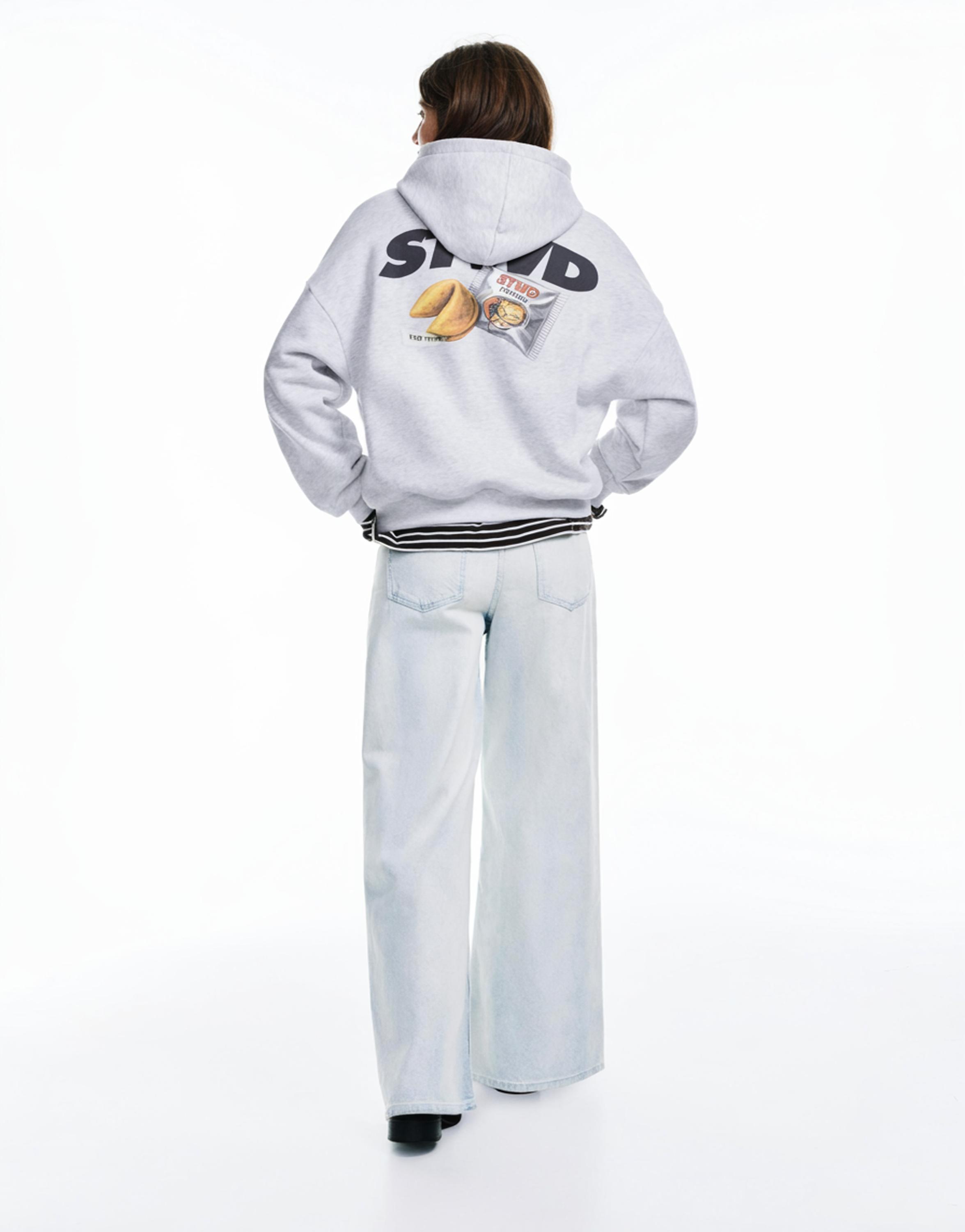 STWD fortune cookie hoodie — Grey marl