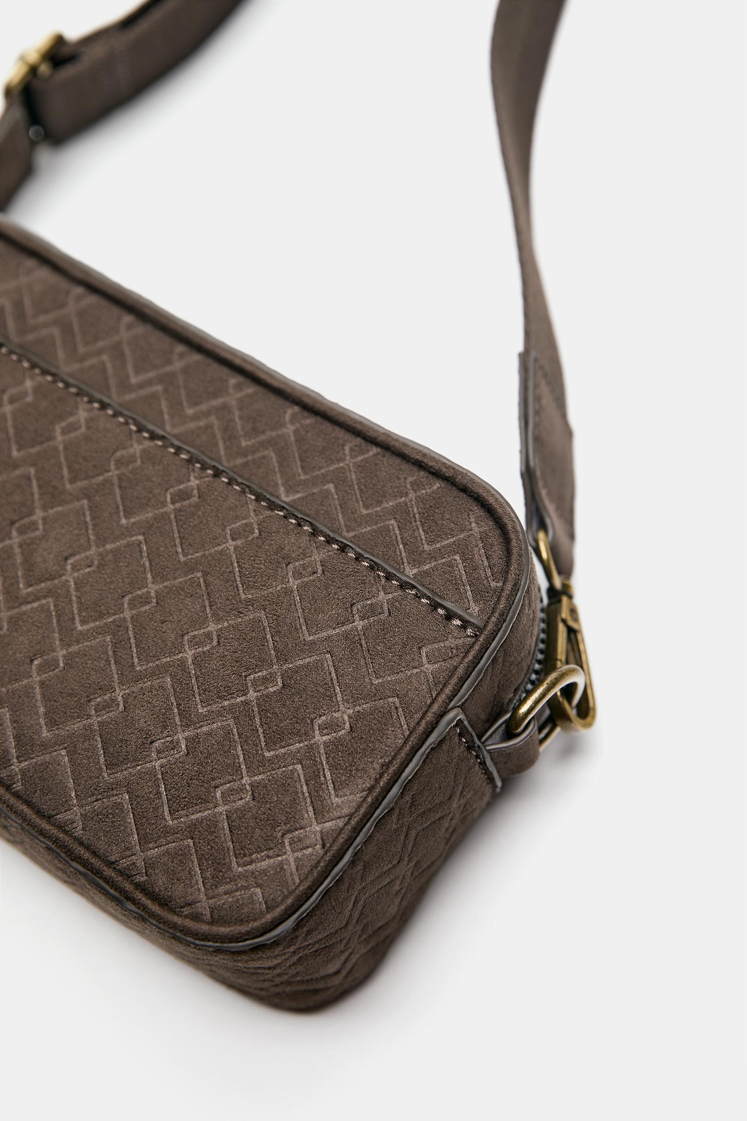 STWD kabartmalı çapraz askılı çanta - Görsel 13